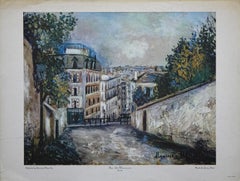 "Rue De Montmartre" Print After Maurice Utrillo