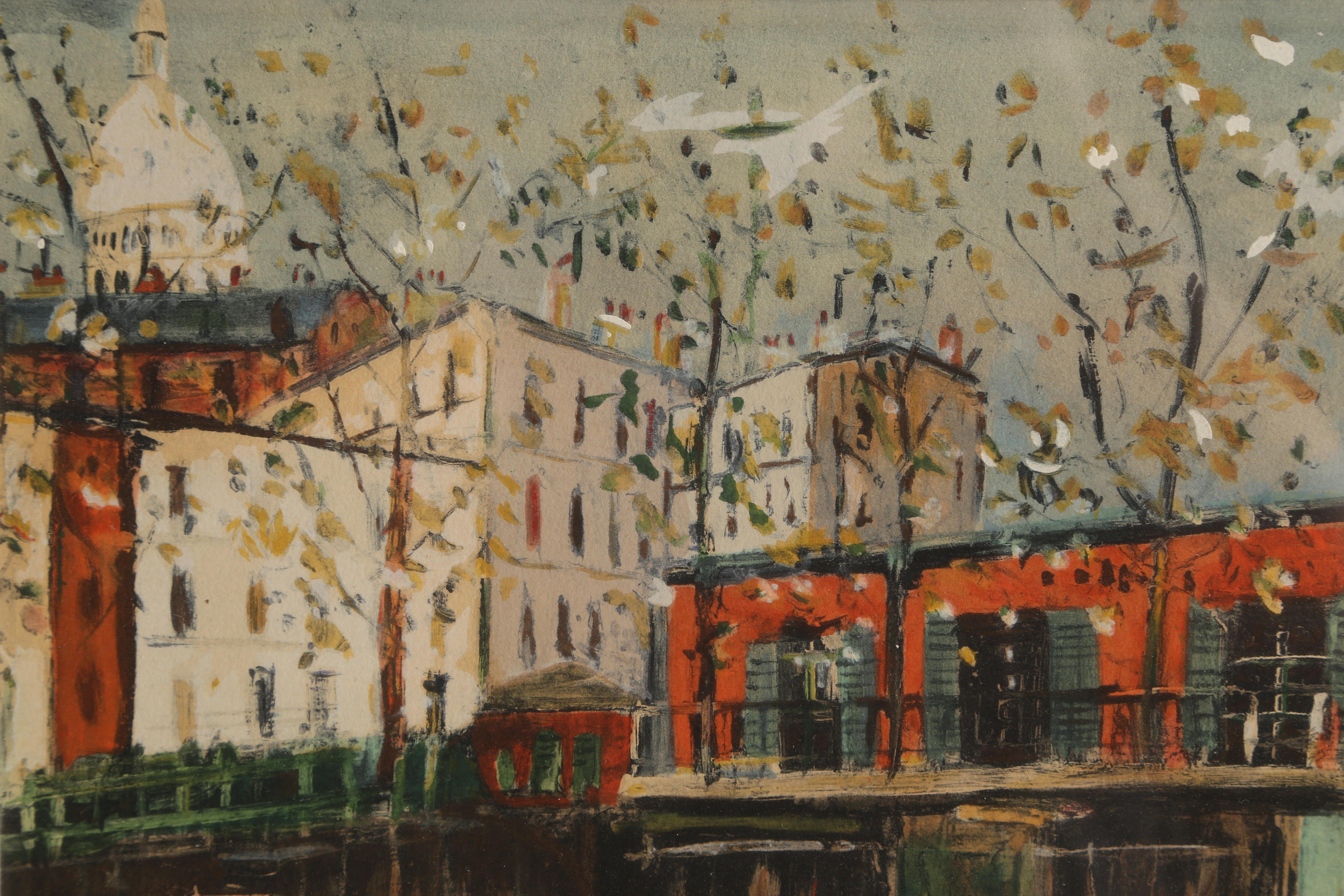 Sur la Route de Village, de Douze Contemporains - Print de (after) Maurice Utrillo