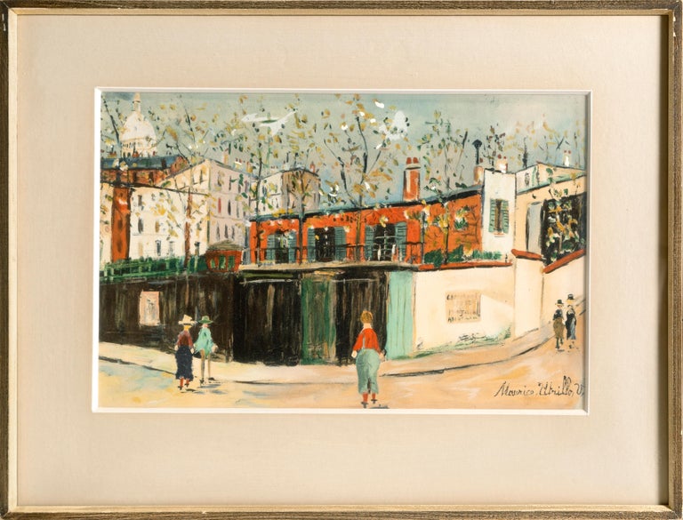 (after) Maurice Utrillo Landscape Print - Sur la Route de Village, from Douze Contemporains