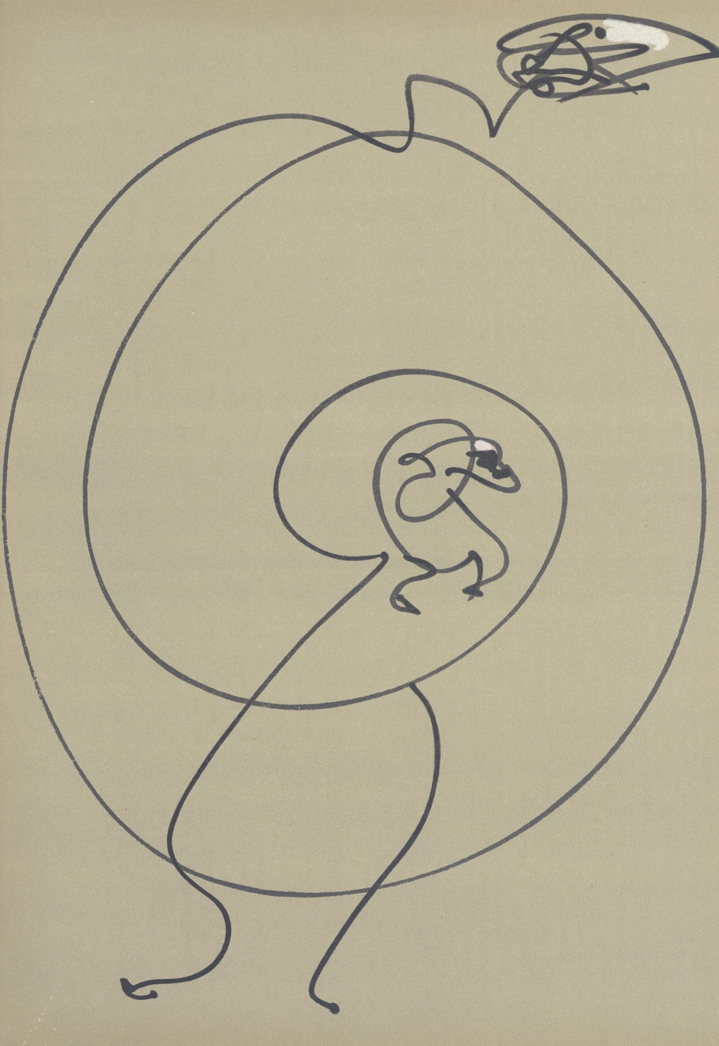 "Les chiens ont soif" litografía - Print de (after) Max Ernst