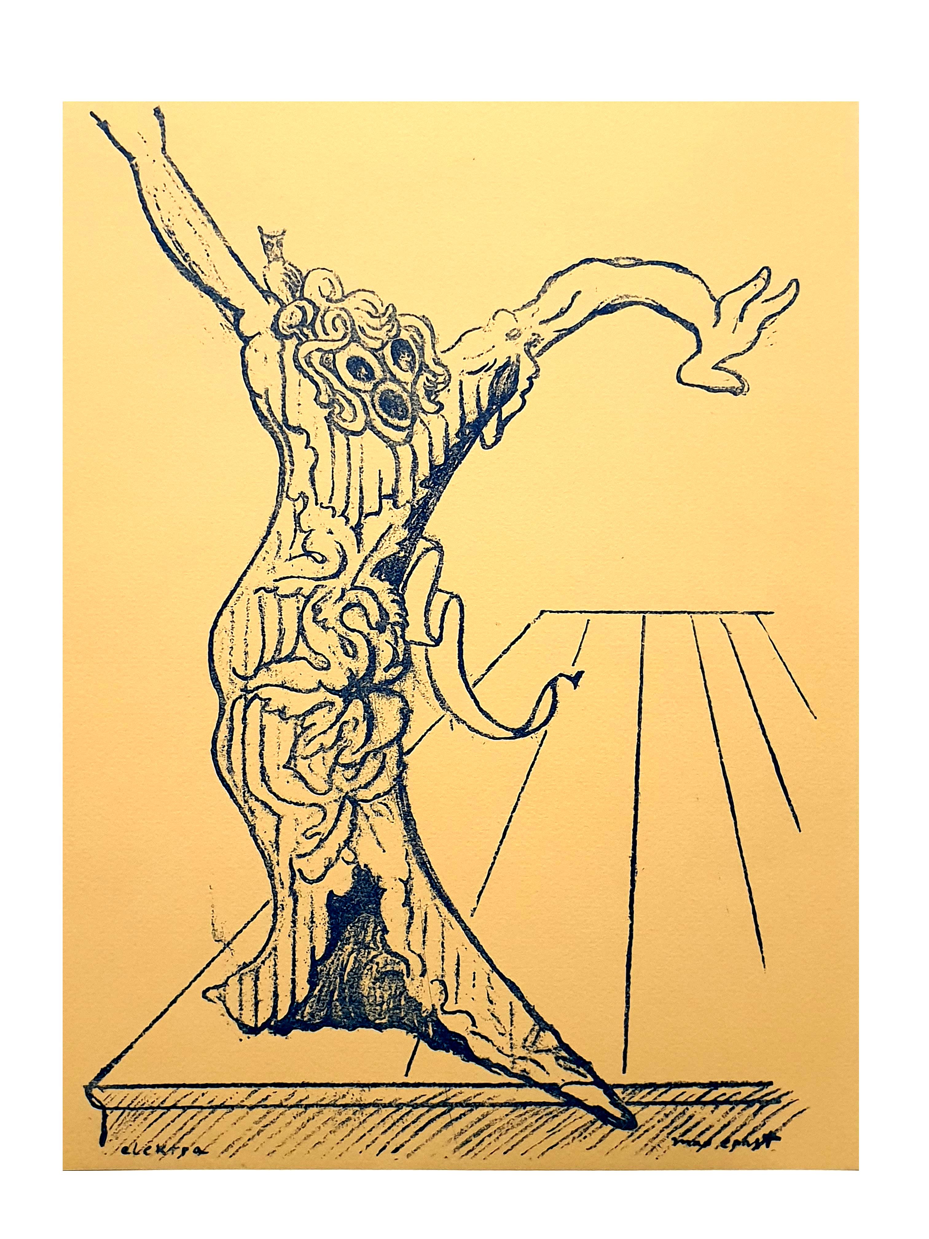 Lithographie Max Ernst - Elektra en vente 2