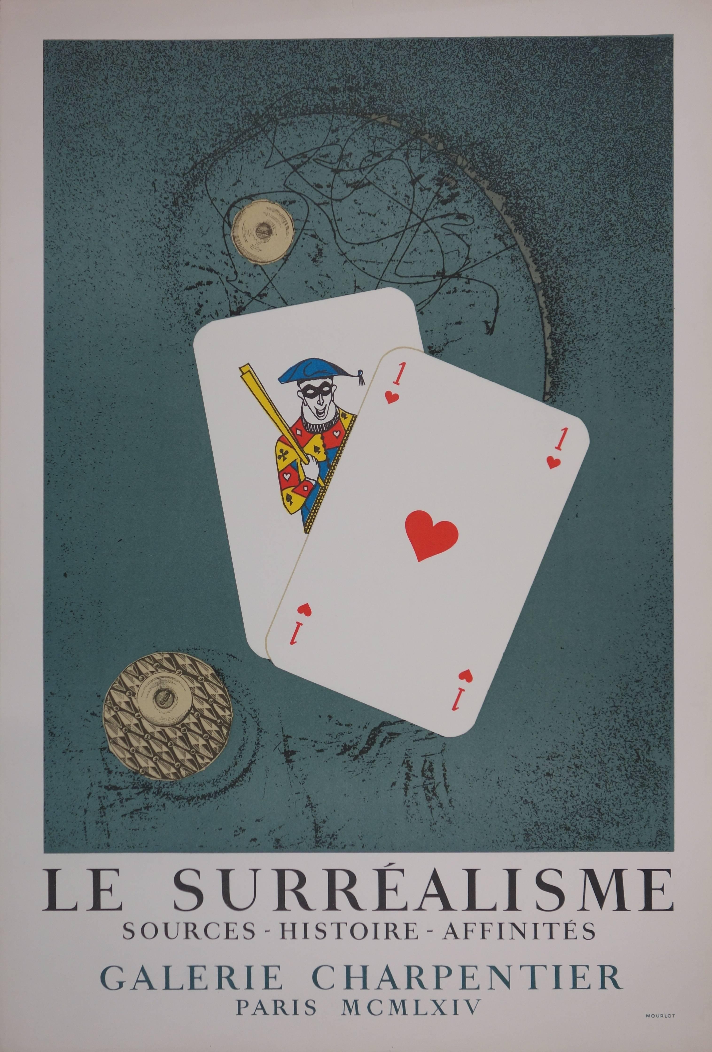Figurative Print de (after) Max Ernst - Naipes - Cartel litografía para "Le Surrealisme" de Max ERNST (Mourlot)