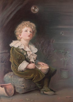 After Millais - Aesthetic Movement Frame and Chromolithograph, Bubbles