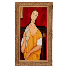 After Modigliani 'Woman With A Fan' - David Henty