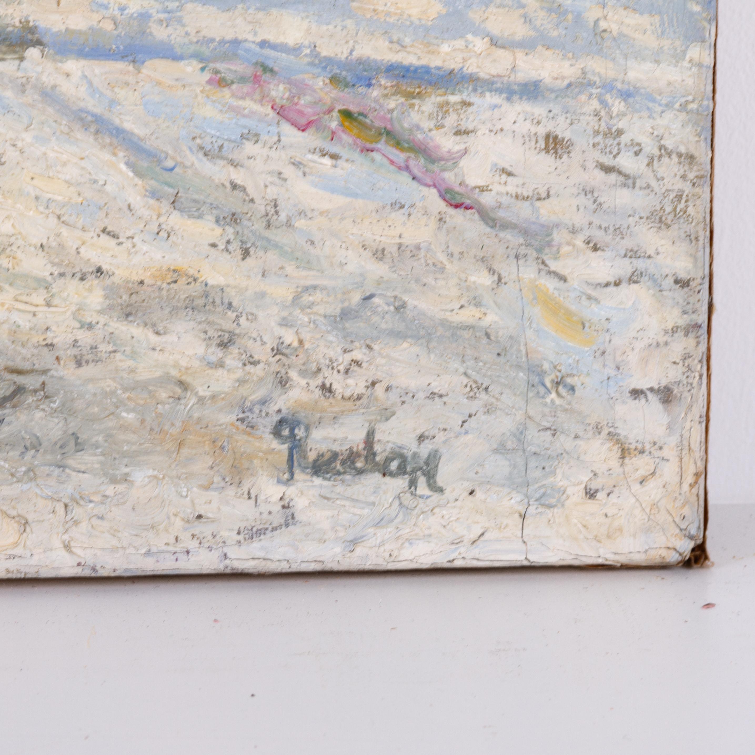Nach Monet Winterlandschaft, Ölgemälde (Leinwand)