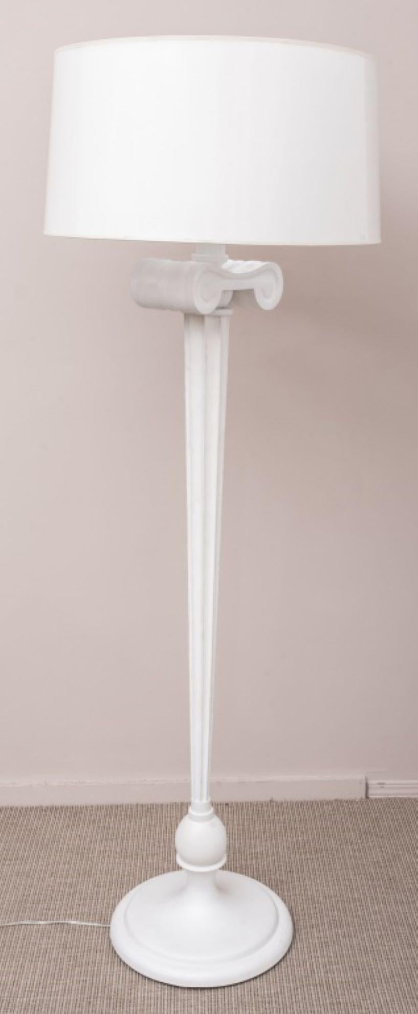 After Morris Lapidus Columnar Floor Lamp In Good Condition For Sale In Astoria, NY