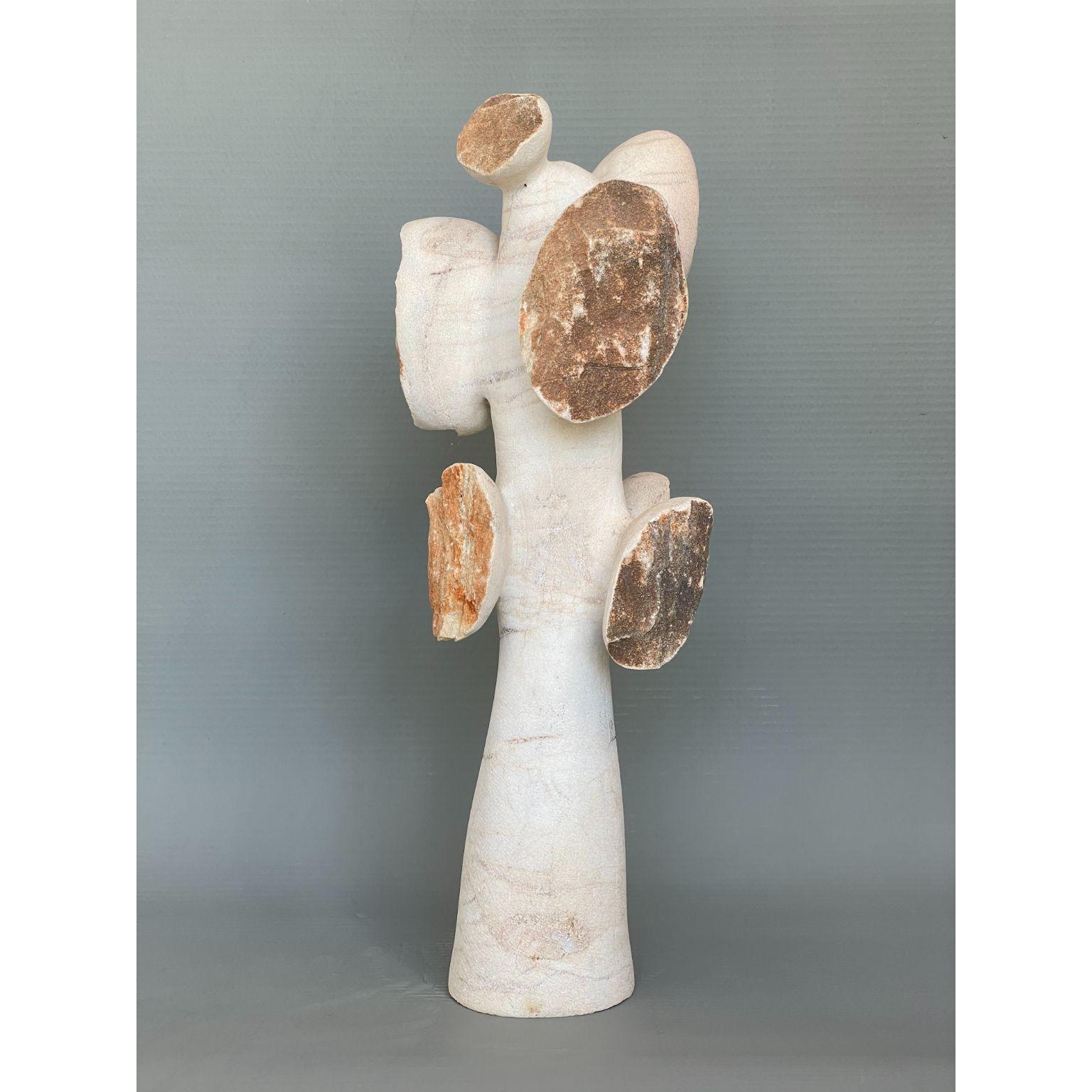 After Nature hand carved marble sculpture by Tom Von Kaenel
Dimensions: D 18 x H 54 cm
Materials: marble

Tom von Kaenel, sculptor and painter, was born in Switzerland in 1961. Already in his early
childhood he was deeply devoted to art. His