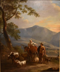 Peinture à l'huile par cercle de Nicolaes Berchem « Off to Market »