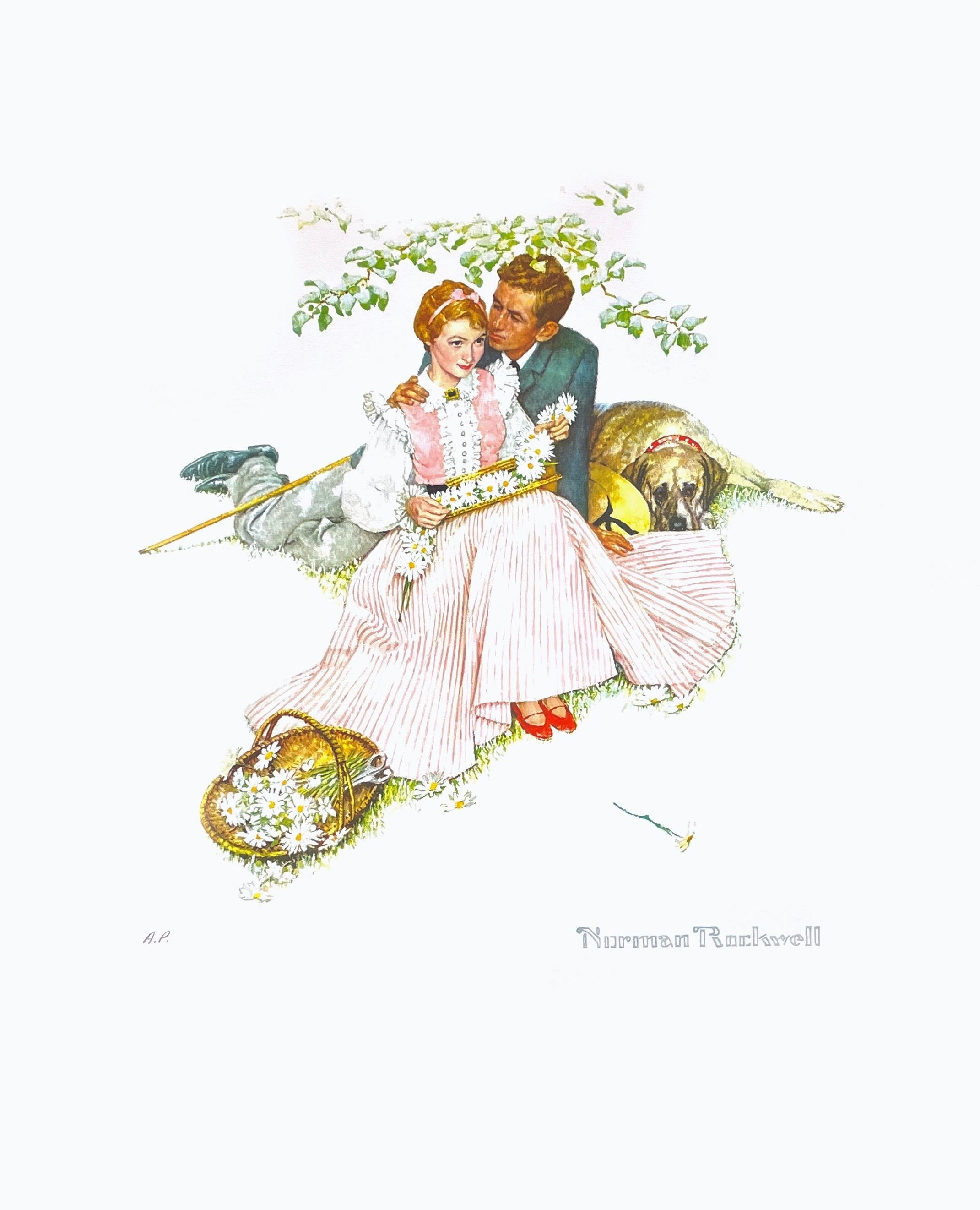 After Norman Rockwell Figurative Print – Rockwell, Four Ages of Love: Sommer