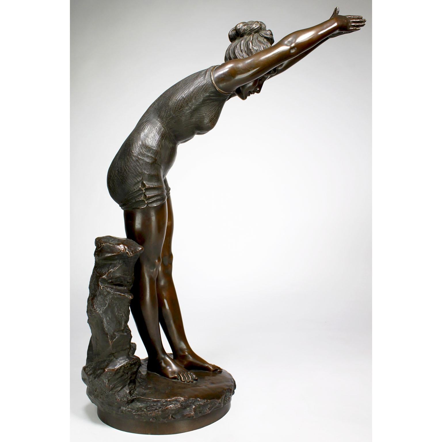 After Odoardo Tabacchi (1831-1905) a very fine Italian 19th century patinated bronze figure of 