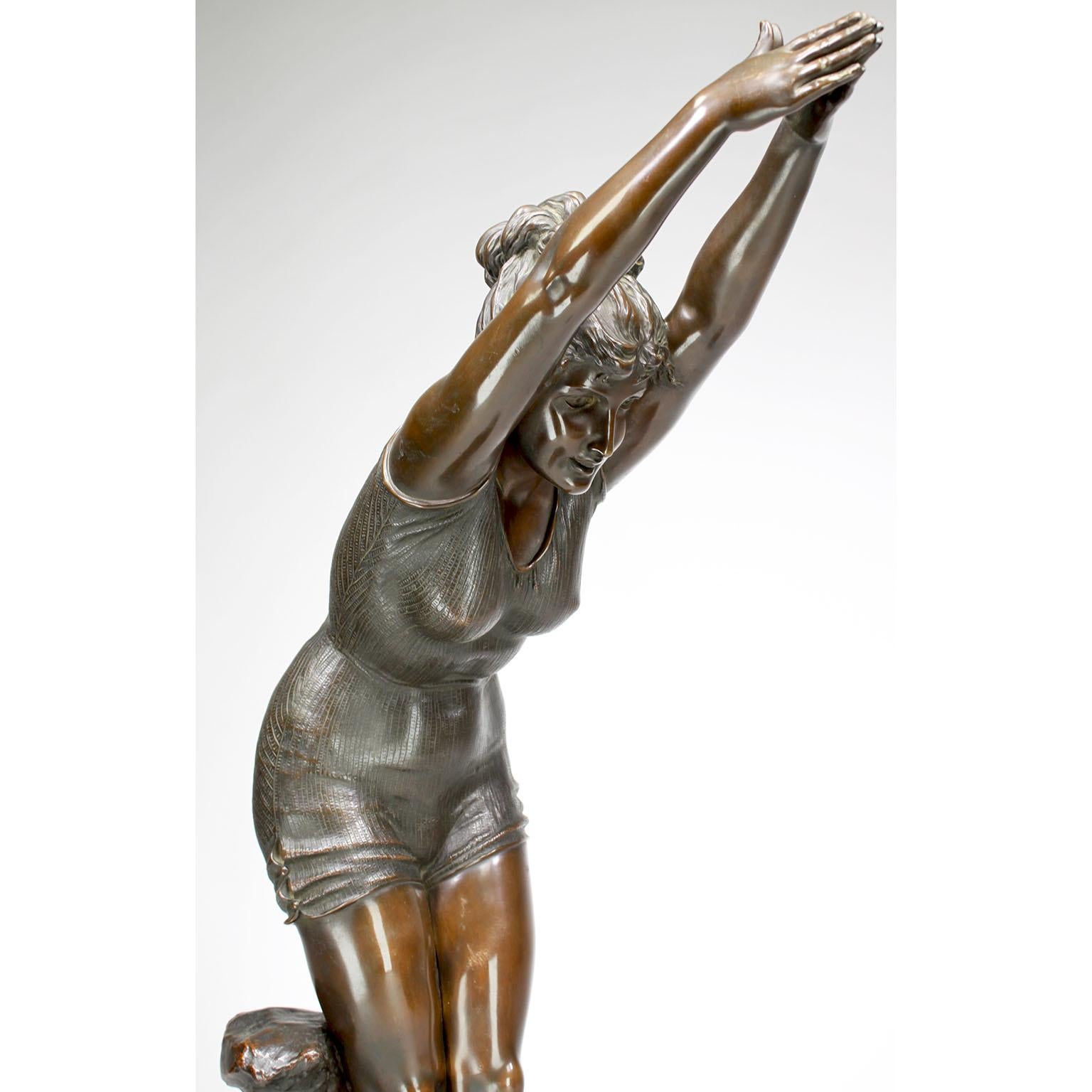 Nach Odoardo Tabacchi, Italienischer Taucher des 19. Jahrhunderts, „La Tuffolina“ (Bronze) im Angebot