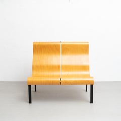 Wood and Metal Bench by Oscar Tusquets Blanca, Spain, 2010