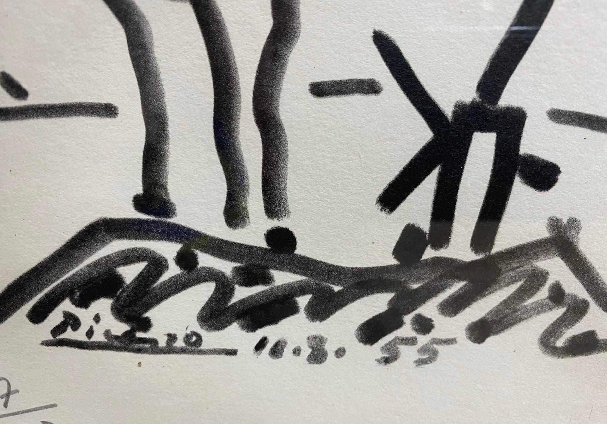 European After Pablo Picasso Don Quixote Limited Edition Lithograph Print 1955