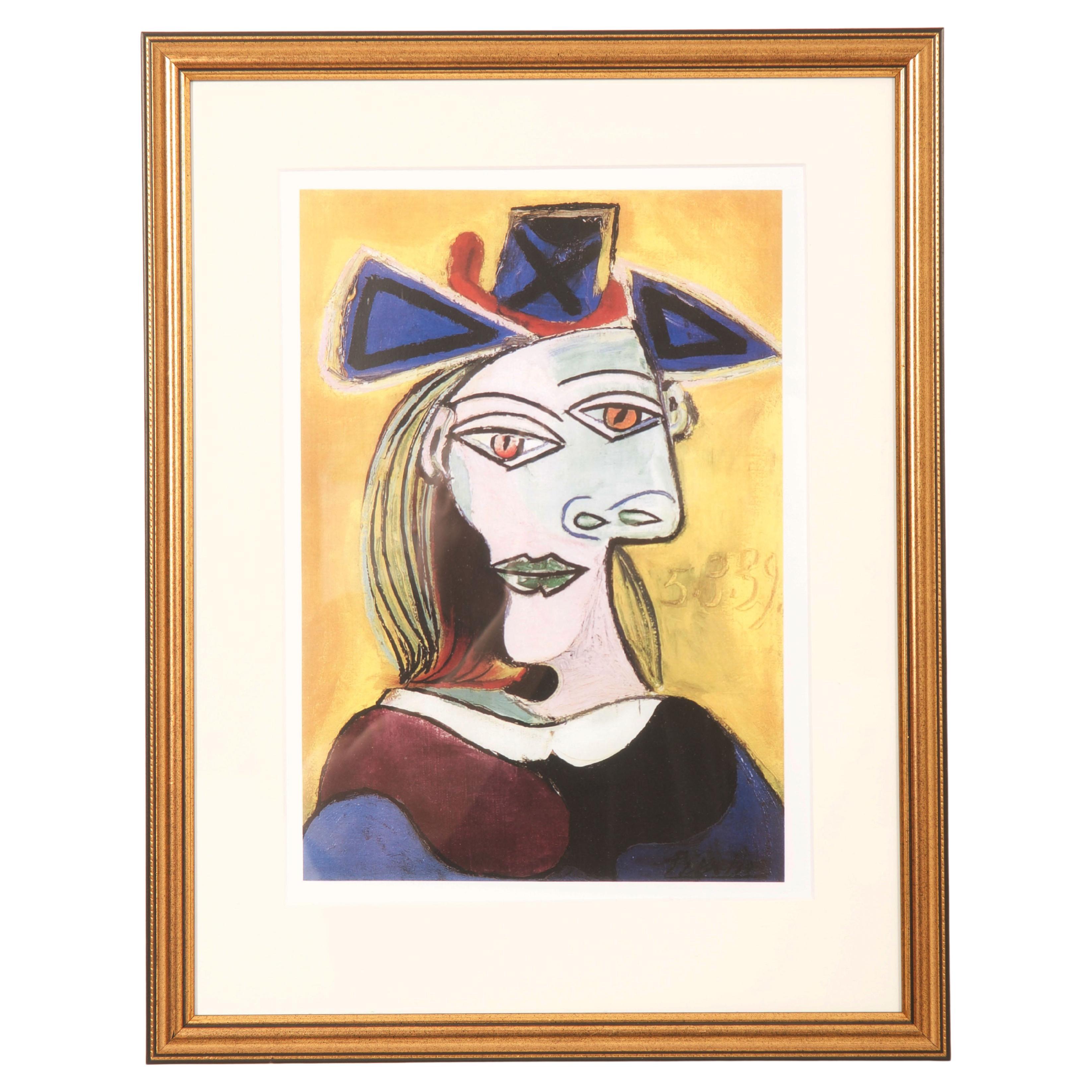 (after) Pablo Picasso "Femme Avec Le Chapeau" (Mujer con sombrero)