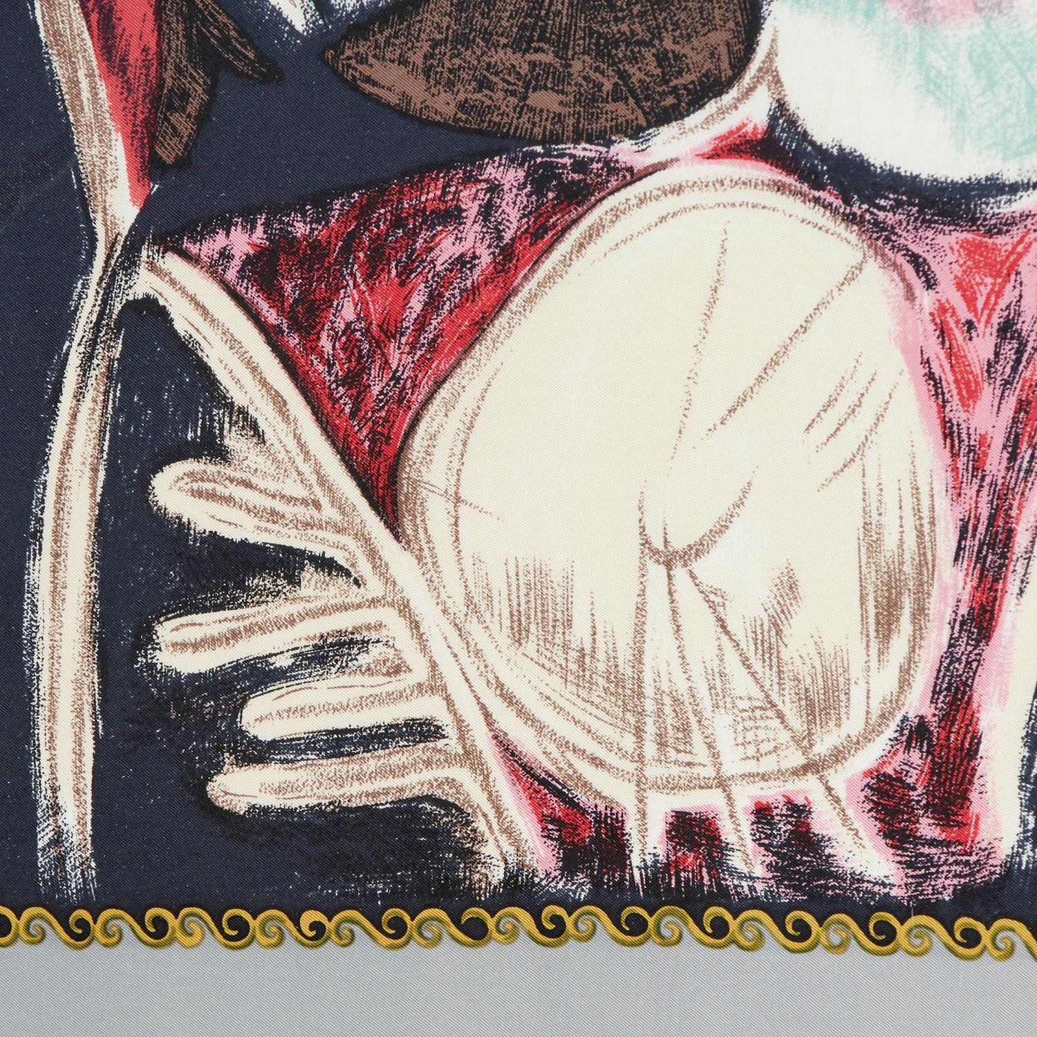 French After Pablo Picasso, Framed Serigraph on Silk - Buste de Femme au Chapeau Bleu For Sale