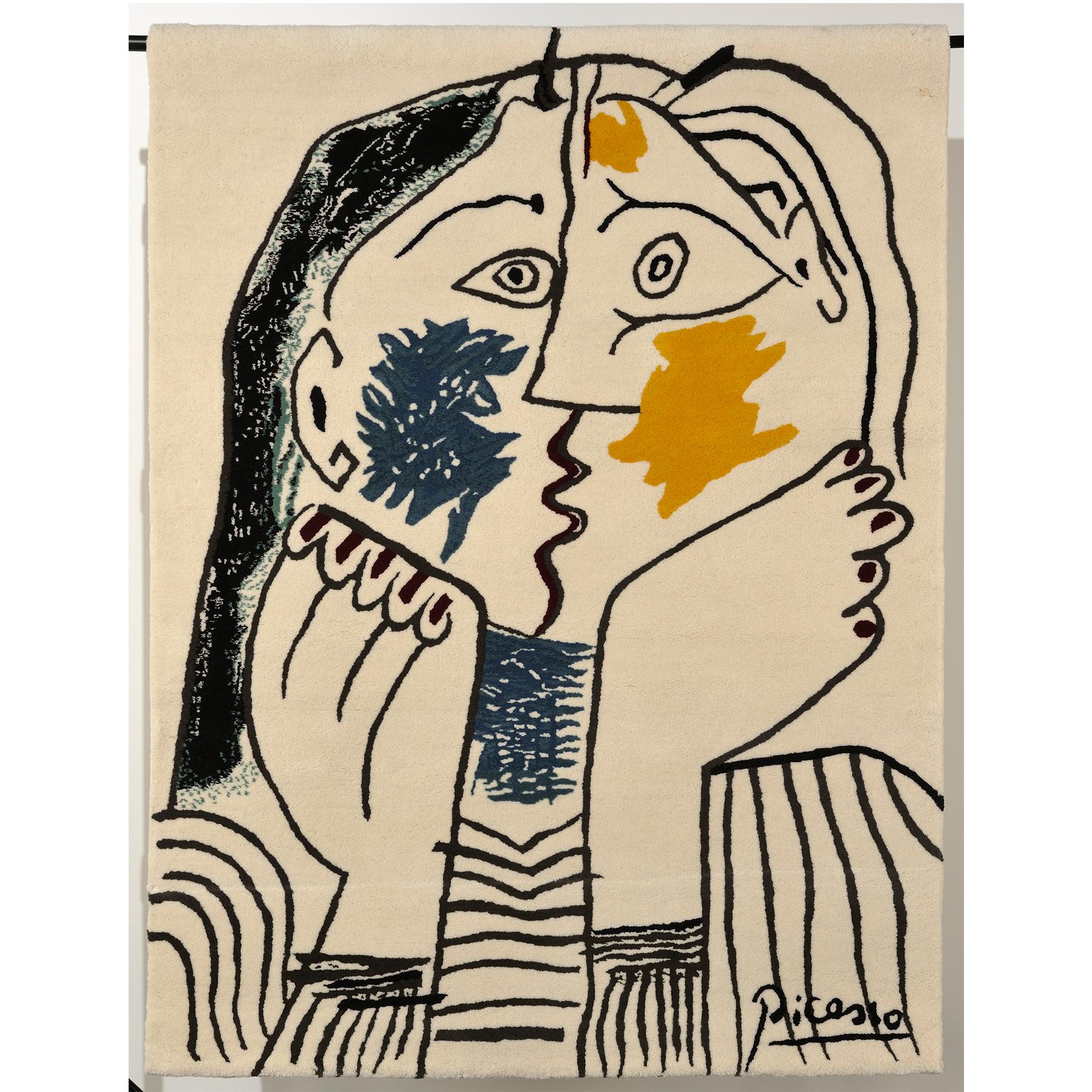 Pablo Picasso, Le Baiser, Wool Tapestry, Limited Edition, Contemporary Art For Sale 7