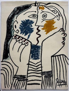 Le Baiser, tapisserie en laine, d'après Pablo Picasso, édition limitée