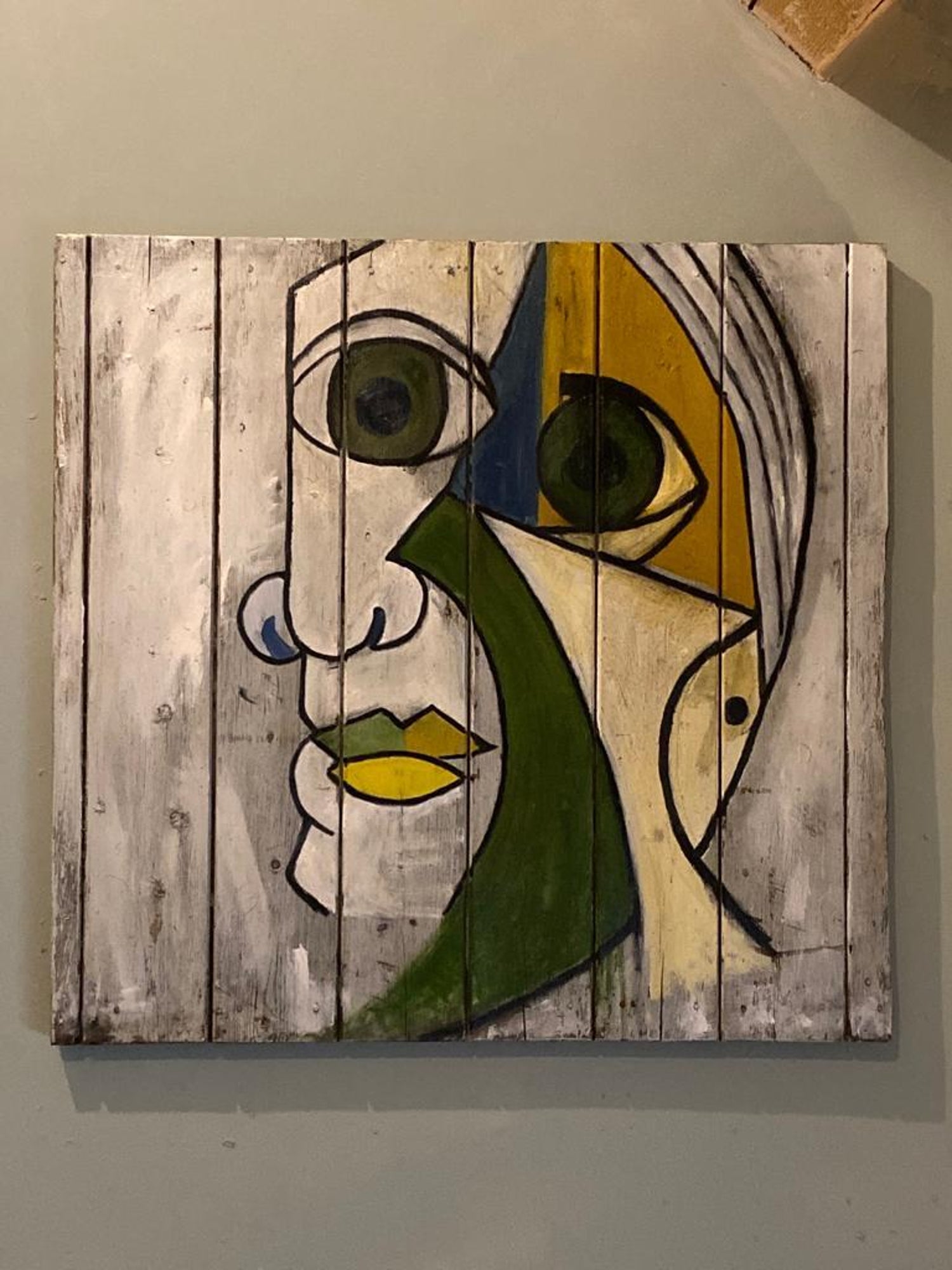 After Pablo Picasso Contemporary Abstract Oil Painting Portrait