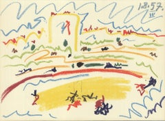 Retro 1959 Pablo Picasso 'Bullring IV' Lithograph