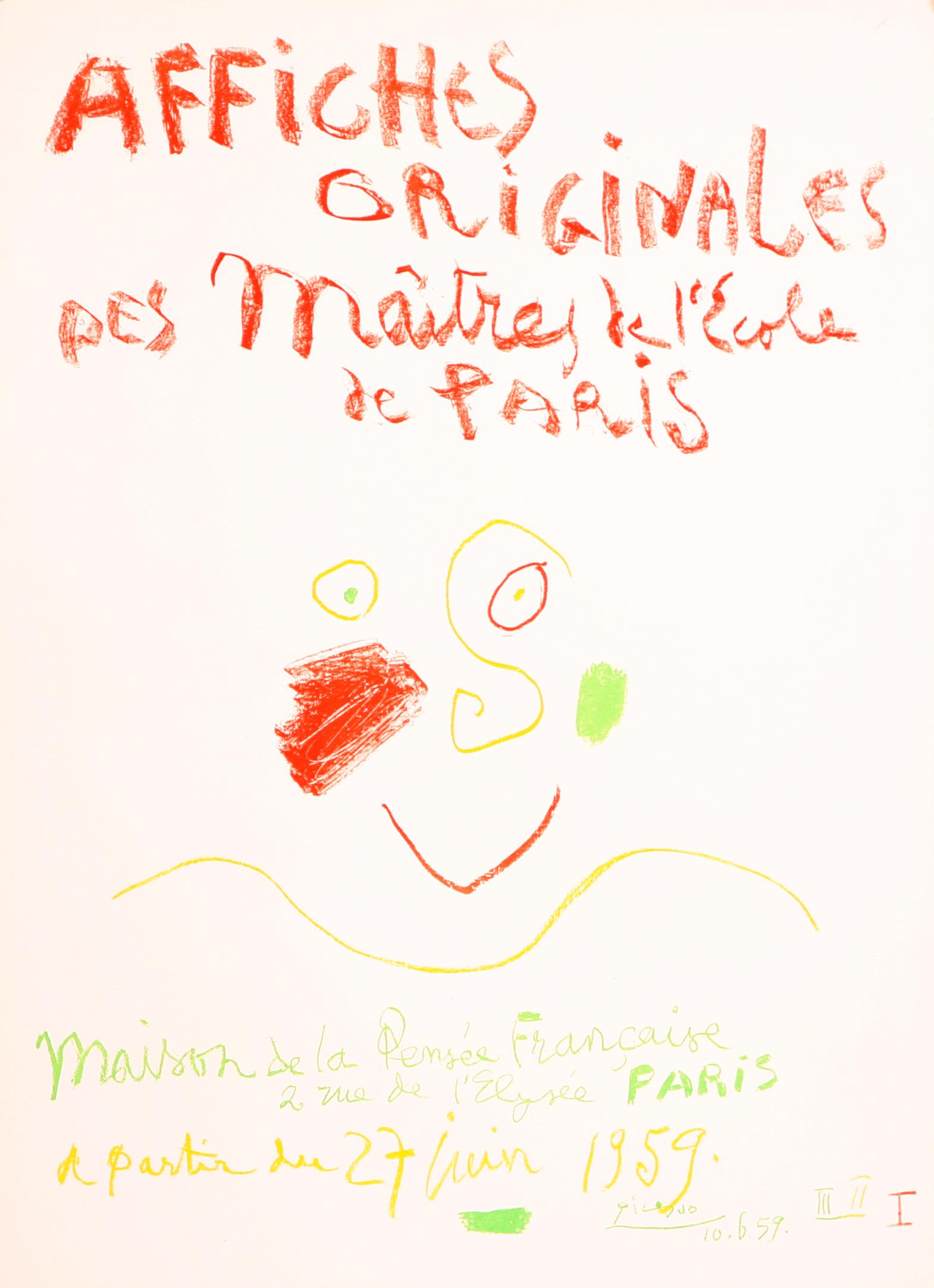 Affiches Originales des Maitres de L'Ecole de Paris-maison de la Pensée Francais - Print by (after) Pablo Picasso