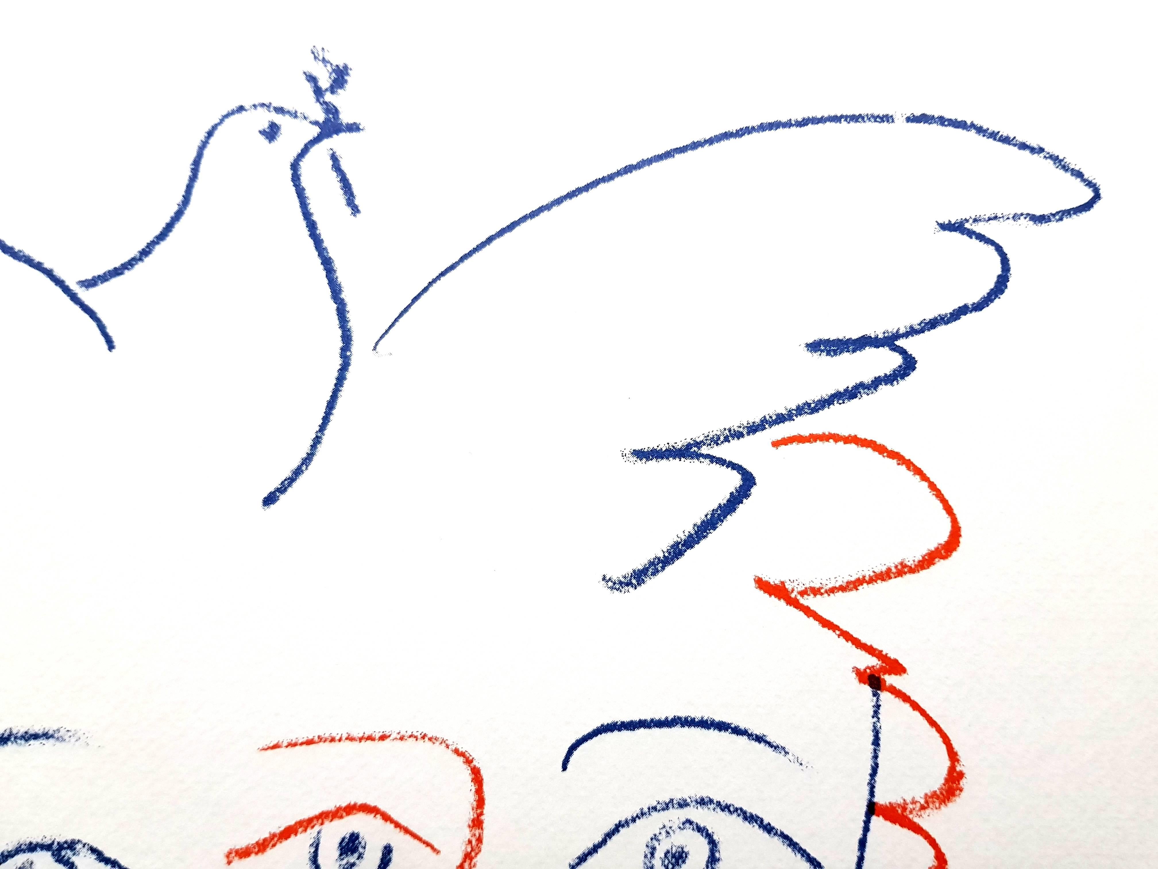 After PABLO PICASSO (1881-1973)
Women and Dove
Dimensions: 50 x 40 cm
Signed and dated in the plate
Edition Succession Picasso, Paris.
Editions de la Paix

Picasso is not just a man and his work. Picasso is always a legend, indeed almost a myth. In