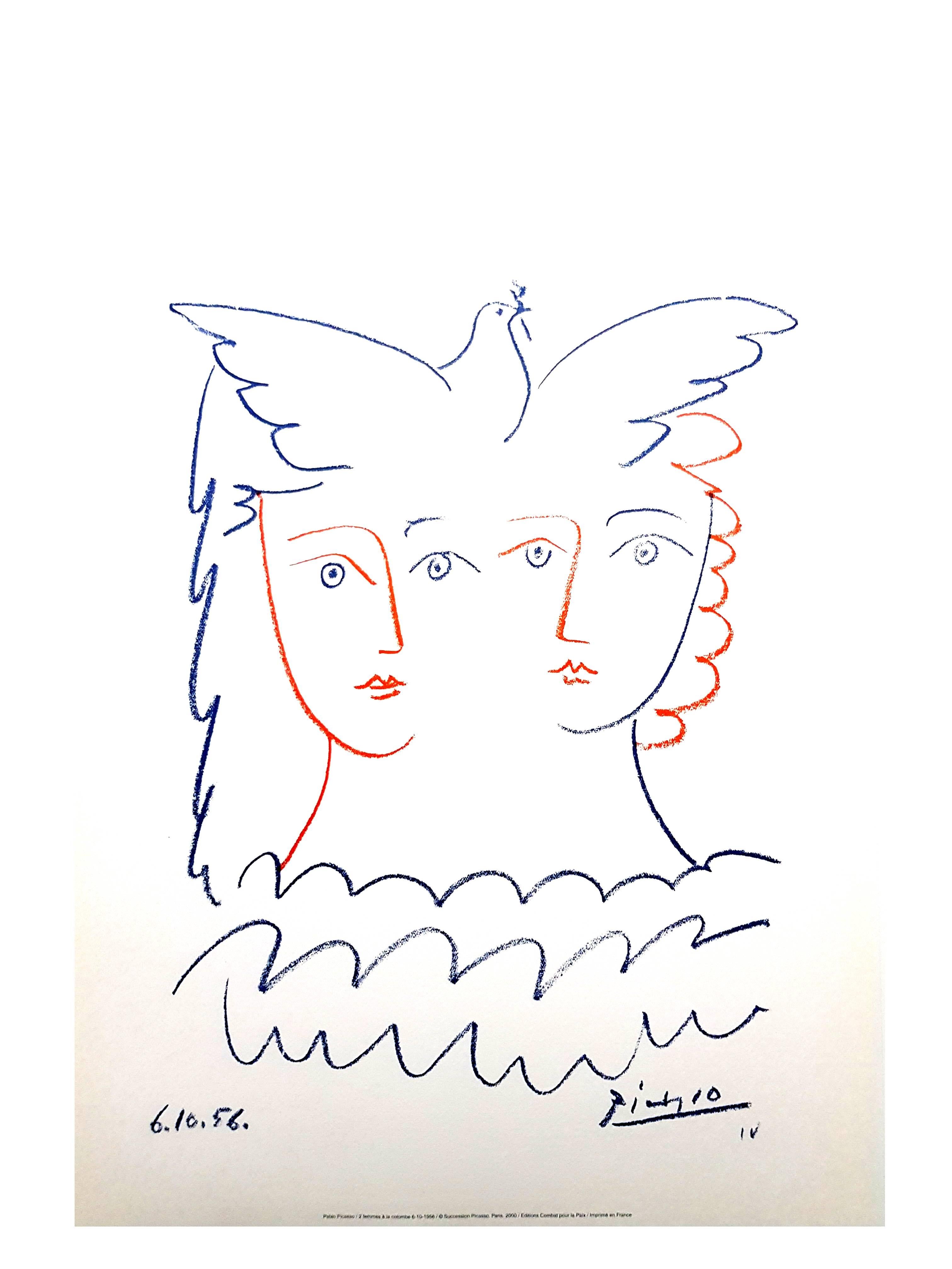 After Pablo Picasso - Women and Dove - Lithograph 1