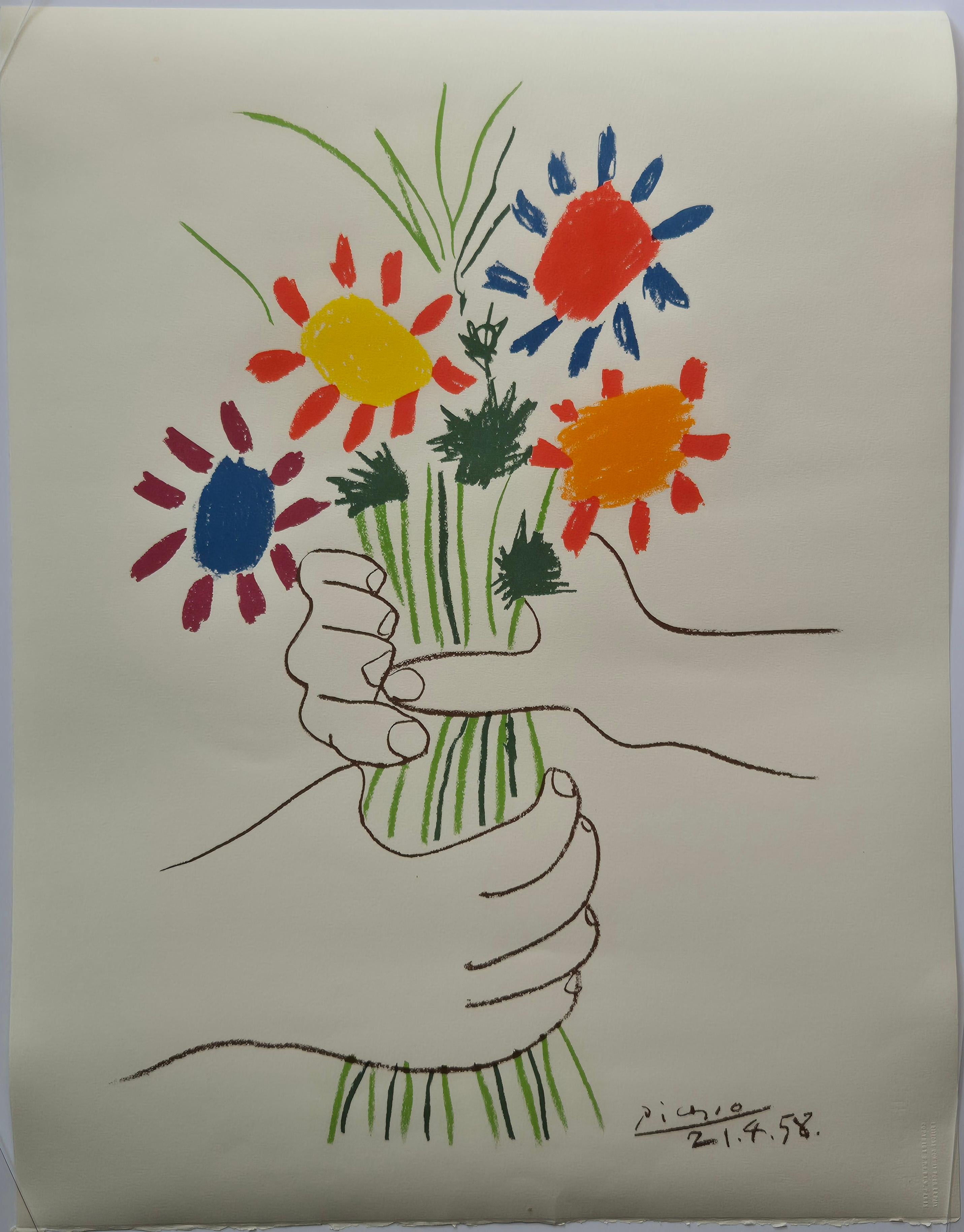 (nach) Pablo Picasso -- Blumenstrauß des Friedens