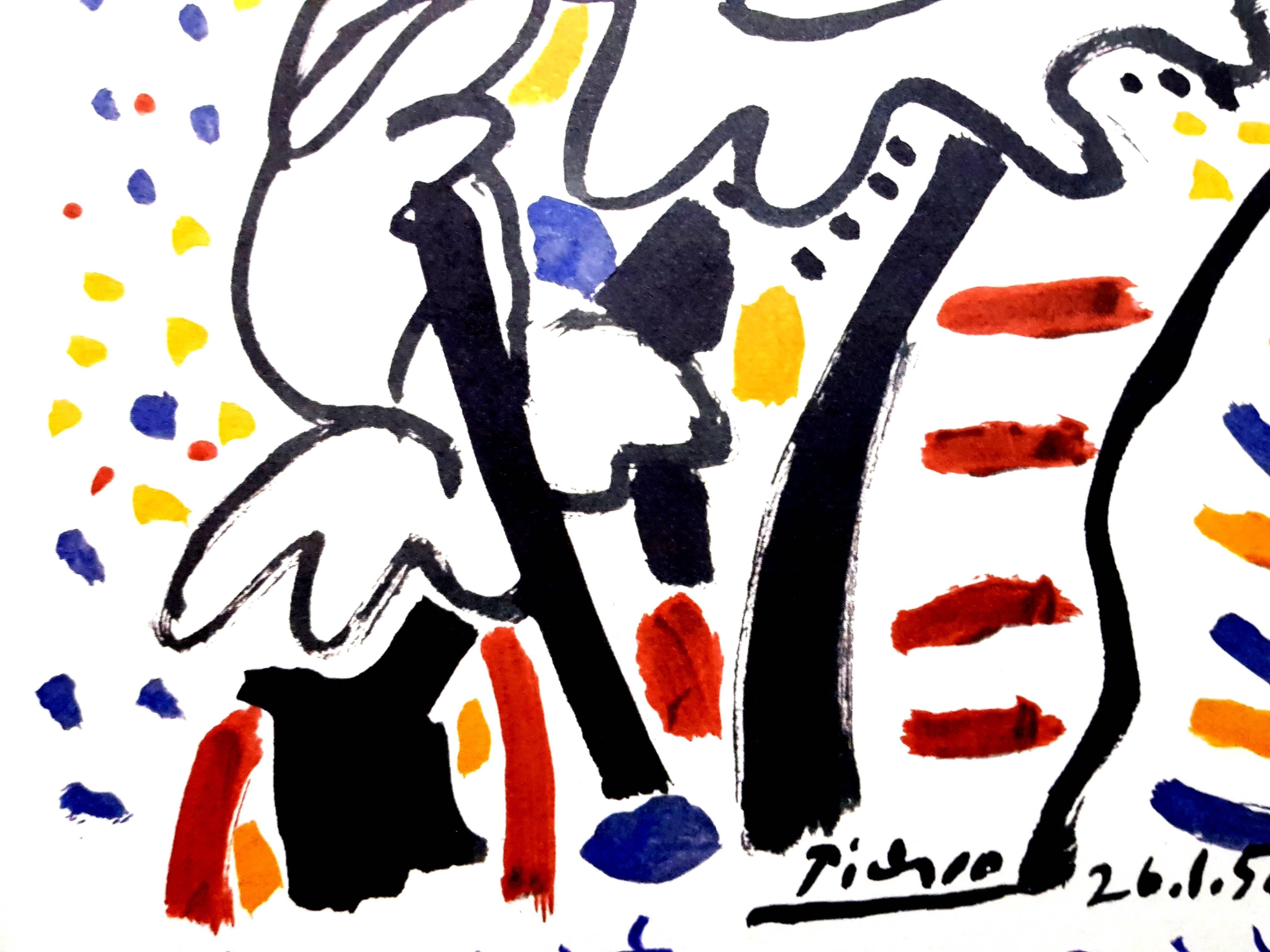 D'après Pablo Picasso - Carnaval - Lithographie en vente 1