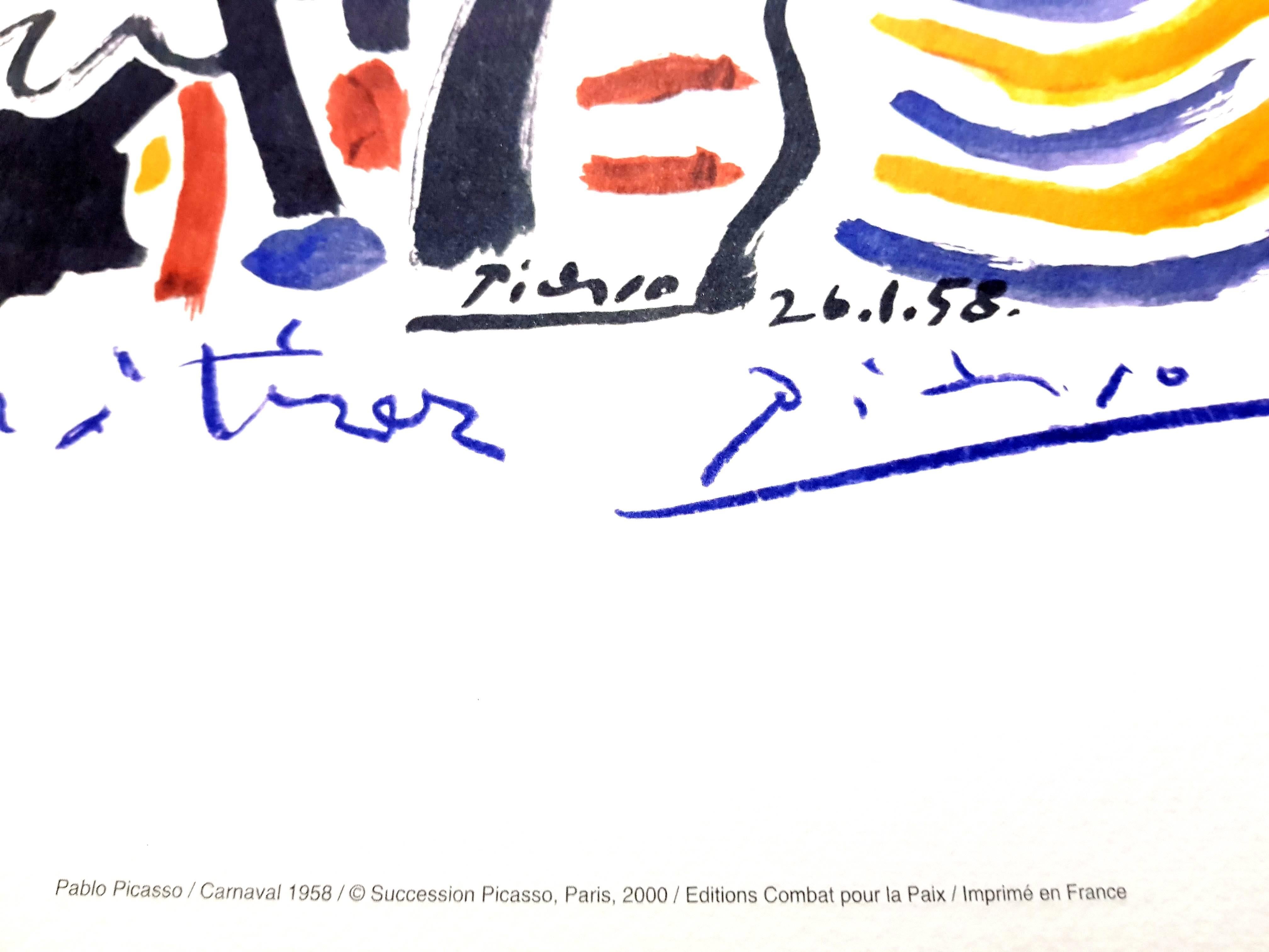 Nach Pablo Picasso – Carnaval – Lithographie im Angebot 3