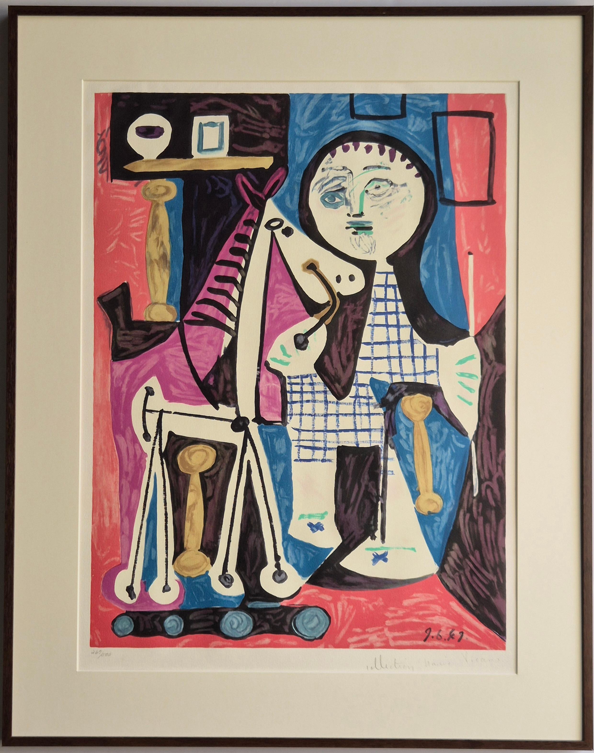 (After) Pablo Picasso
Claude a Deux Ans
Portfolio: Marina Picasso Estate Lithograph Collection
Original: 1949 
Printed: 1982
Lithograph on Arches Paper
Numbered 267 / 500 lower left
Hand signed by  Marina Picasso, lower right
Image size 60 x 45