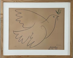 Used After Pablo Picasso Colombe Volant, 1961, offset lithograph 51x65 cm signed