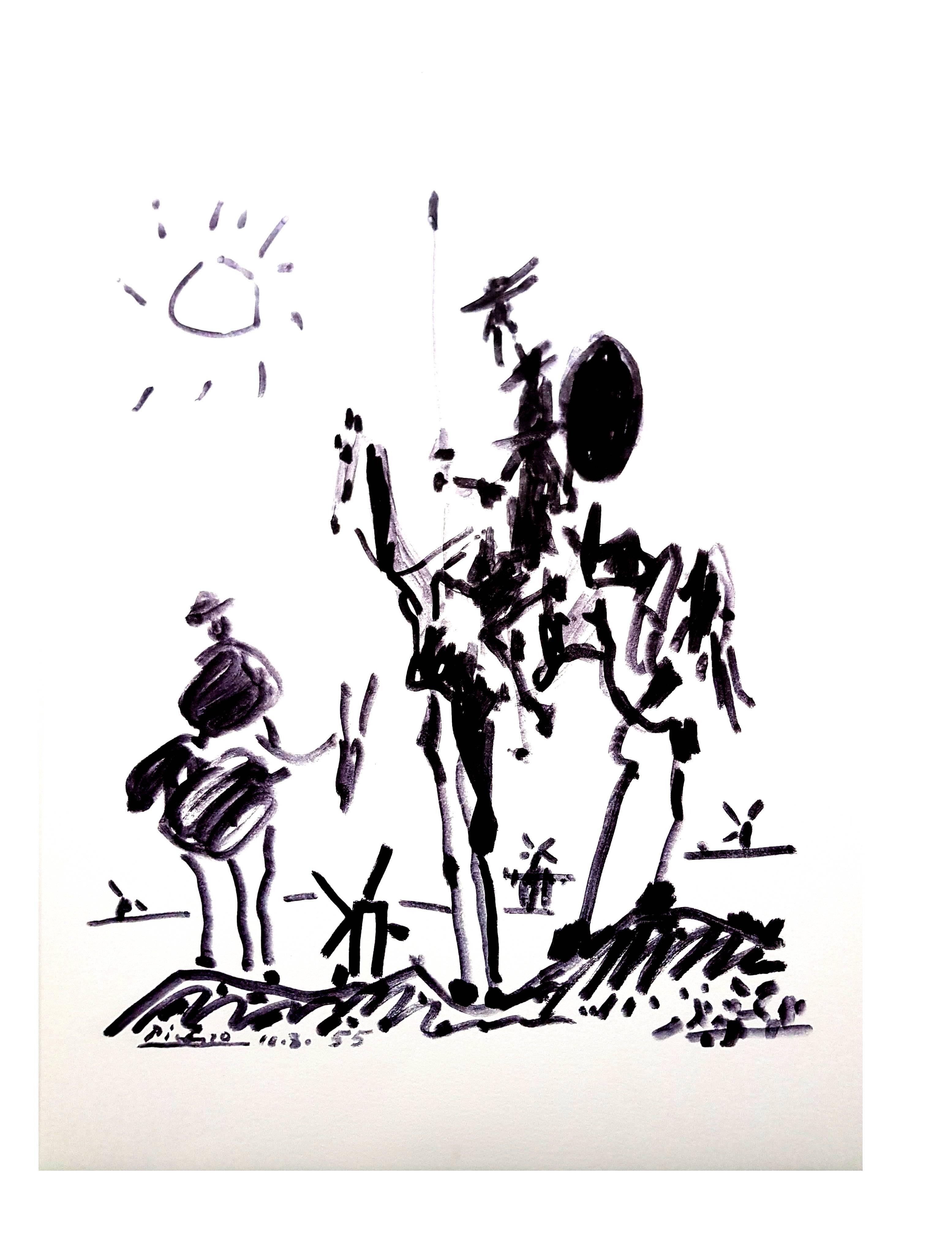 After Pablo Picasso - Don Quixote - Lithograph For Sale 2