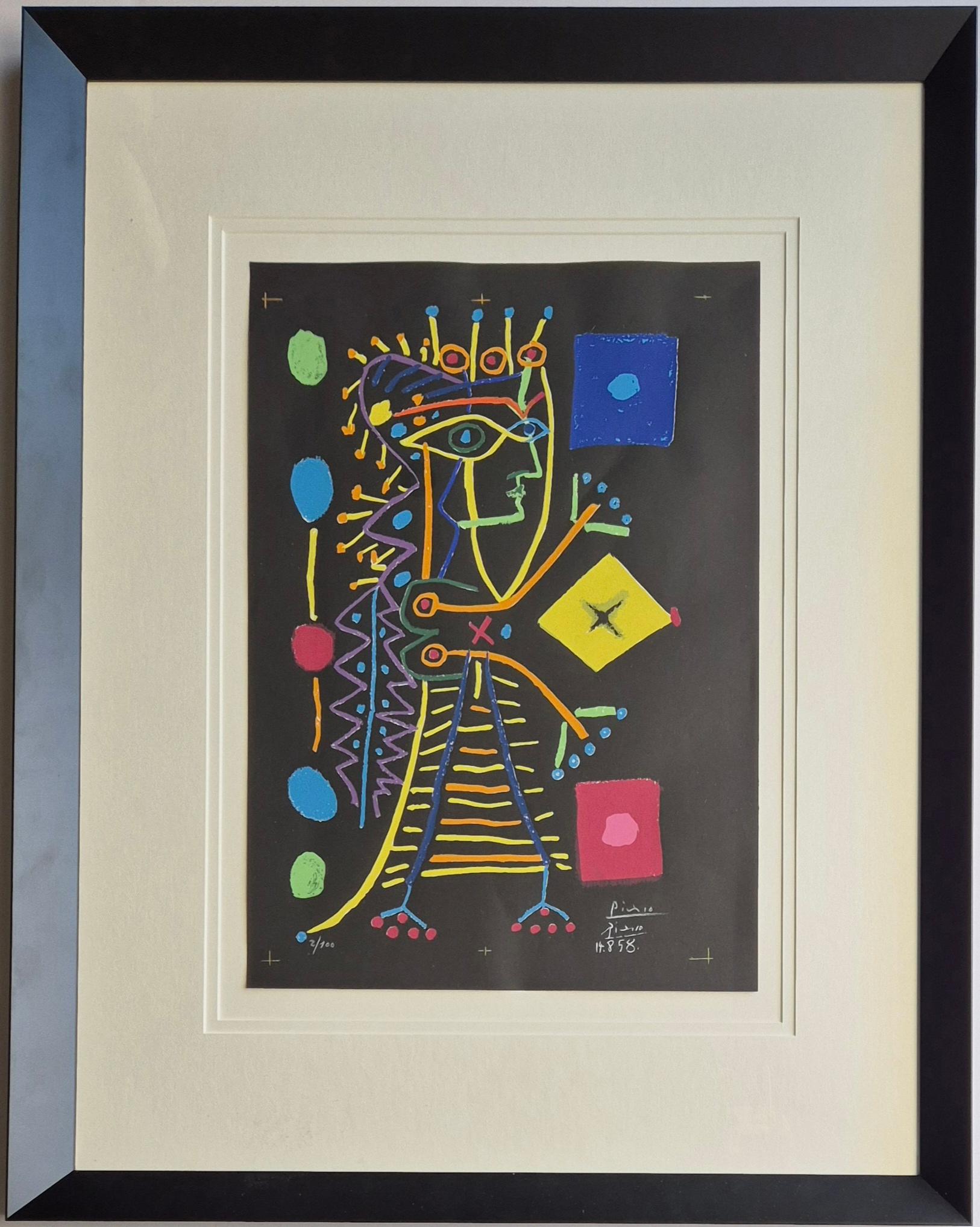 (after) Pablo Picasso -- Jacqueline (La Dame aux Des) im Angebot 1