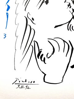 Nach Pablo Picasso – Mutter und Kind – Lithographie