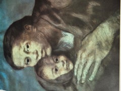 (after) Pablo Picasso -- Mother and Child with Shawl, 1966, Signed
