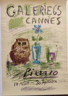 (d'après) Pablo Picasso - Hibou, fleur et verre