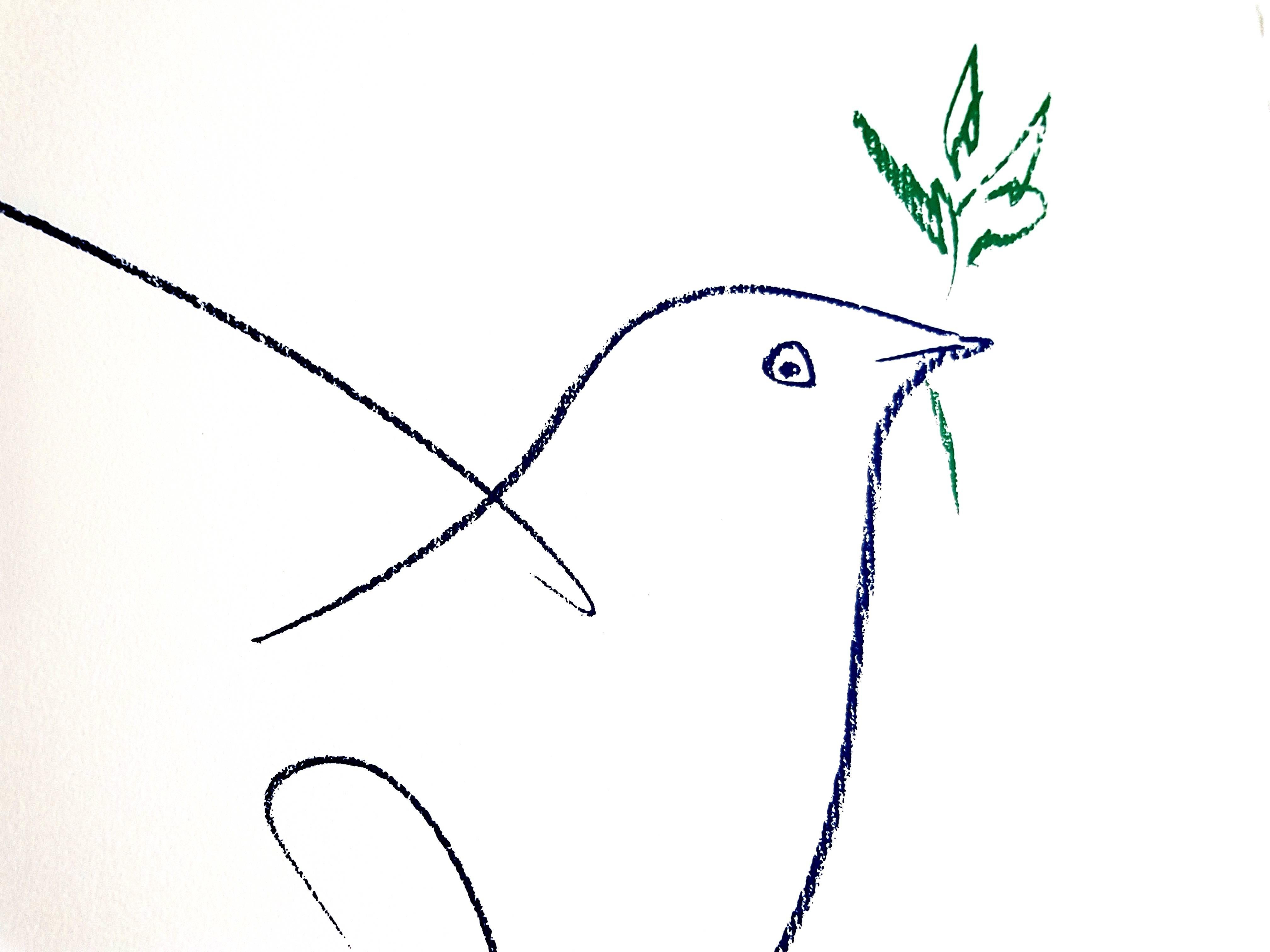 Lithographie d'après Pablo Picasso - Dove de la paix - Surréalisme Print par (after) Pablo Picasso