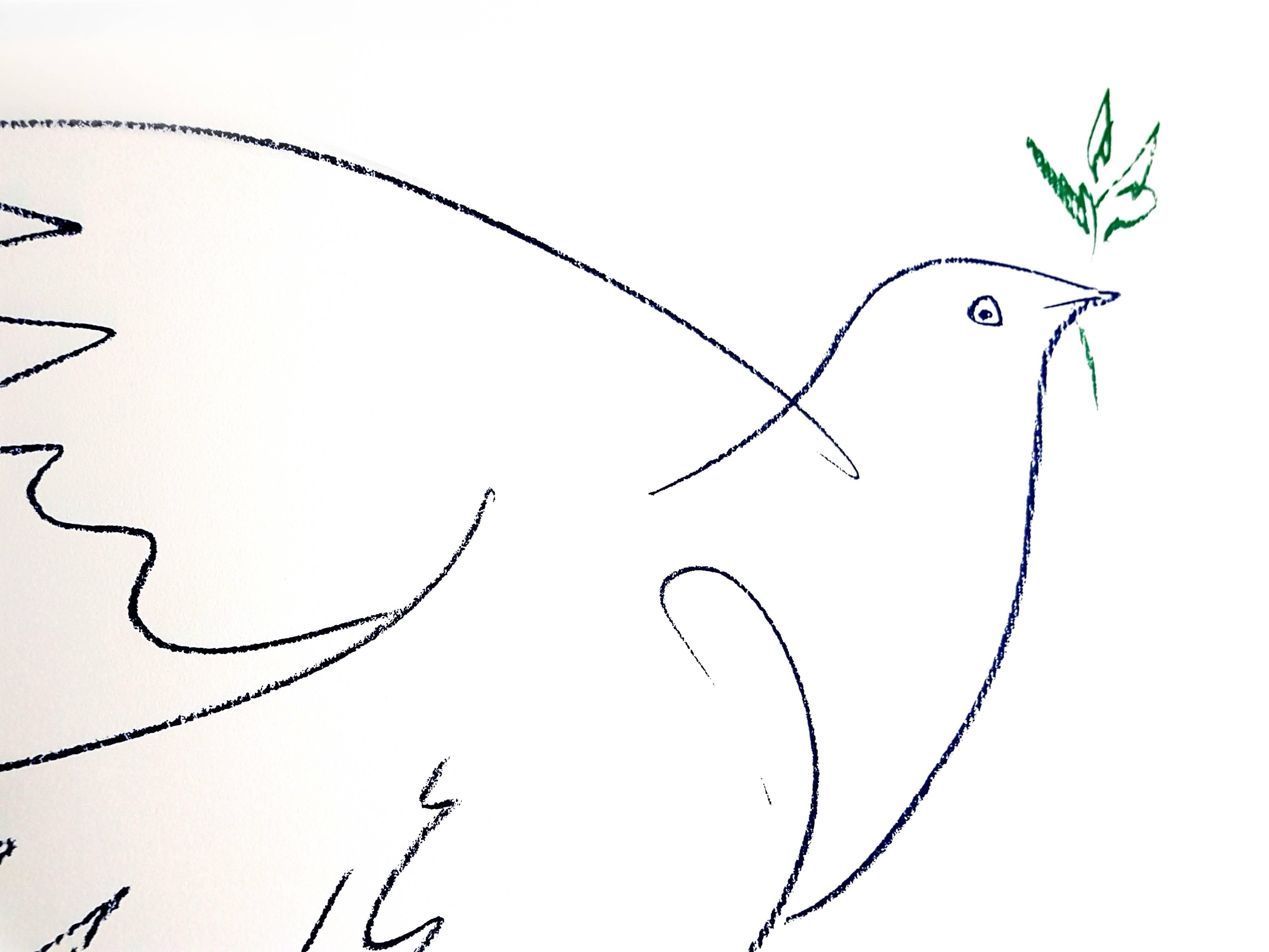 D'après PABLO PICASSO (1881-1973)
Colombe de la paix
1961
Dimensions : 65 x 50 cm
Signé et daté dans la plaque
Edition Succession Picasso, Paris (édition de reproduction posthume)
Editions de la Paix