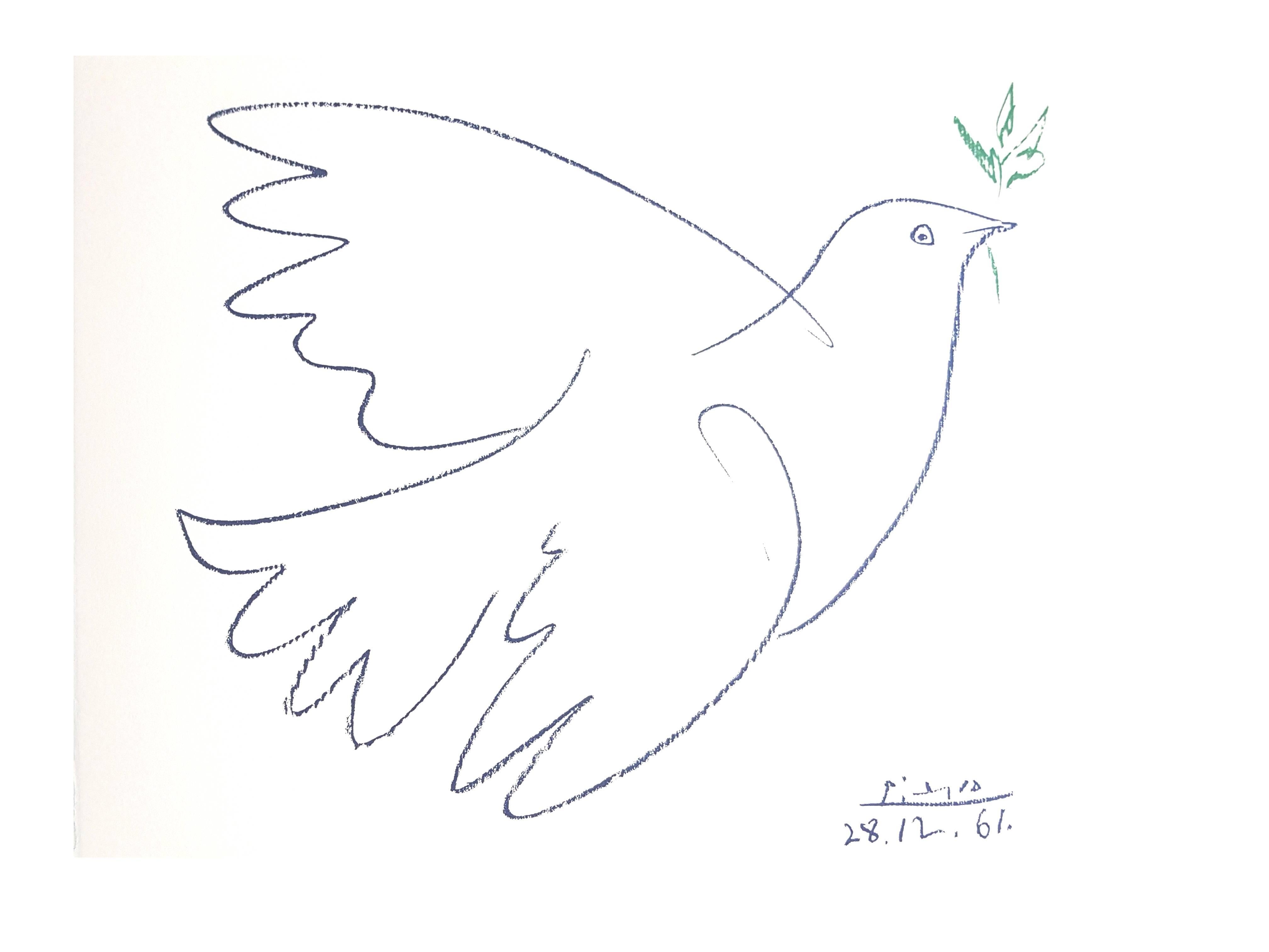 Nach Pablo Picasso – Frieden Taube – Lithographie im Angebot 1
