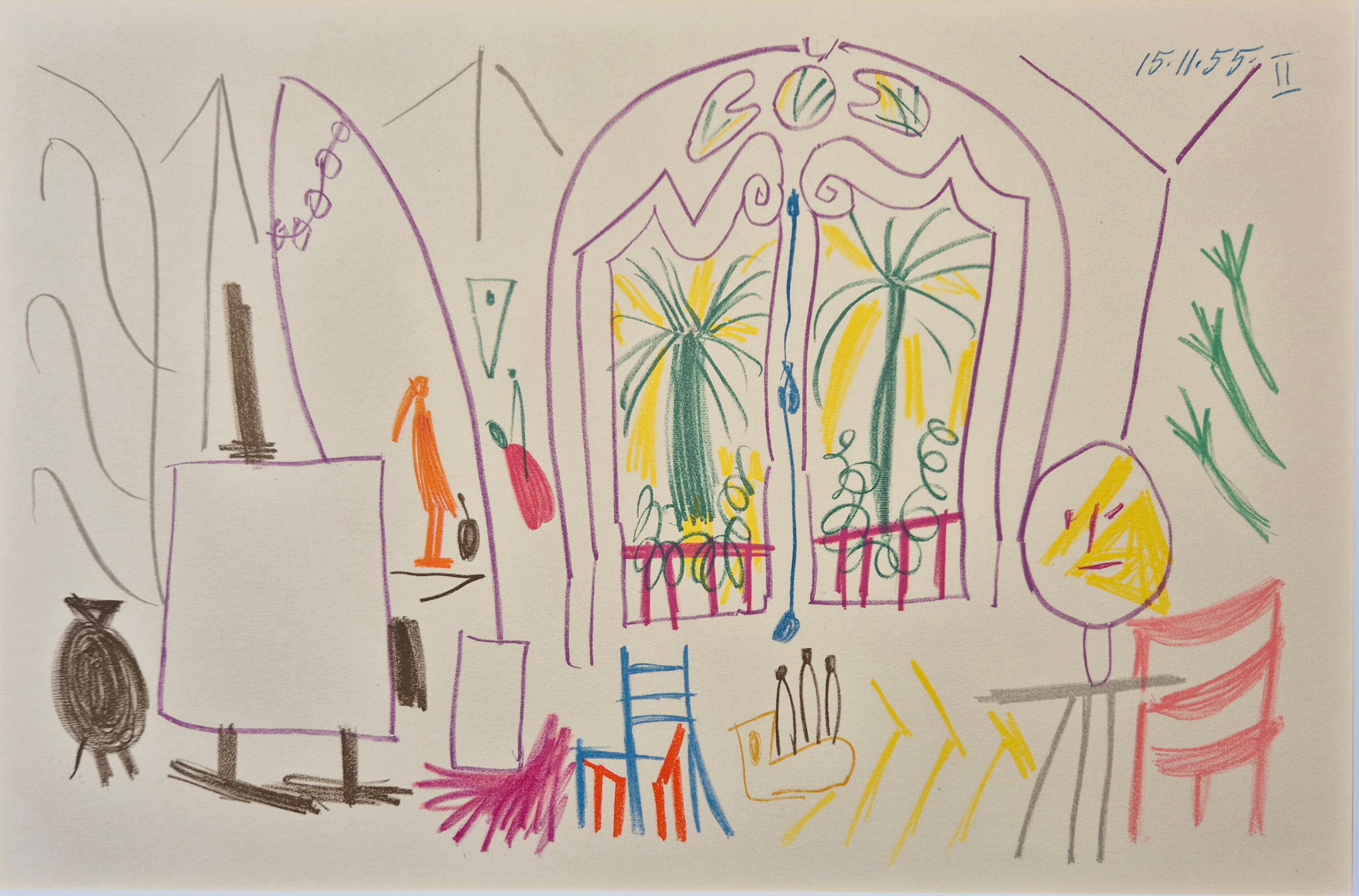 (after) Pablo Picasso -- Picassos Workshop (Carnet de la Californie Suite) im Angebot 1