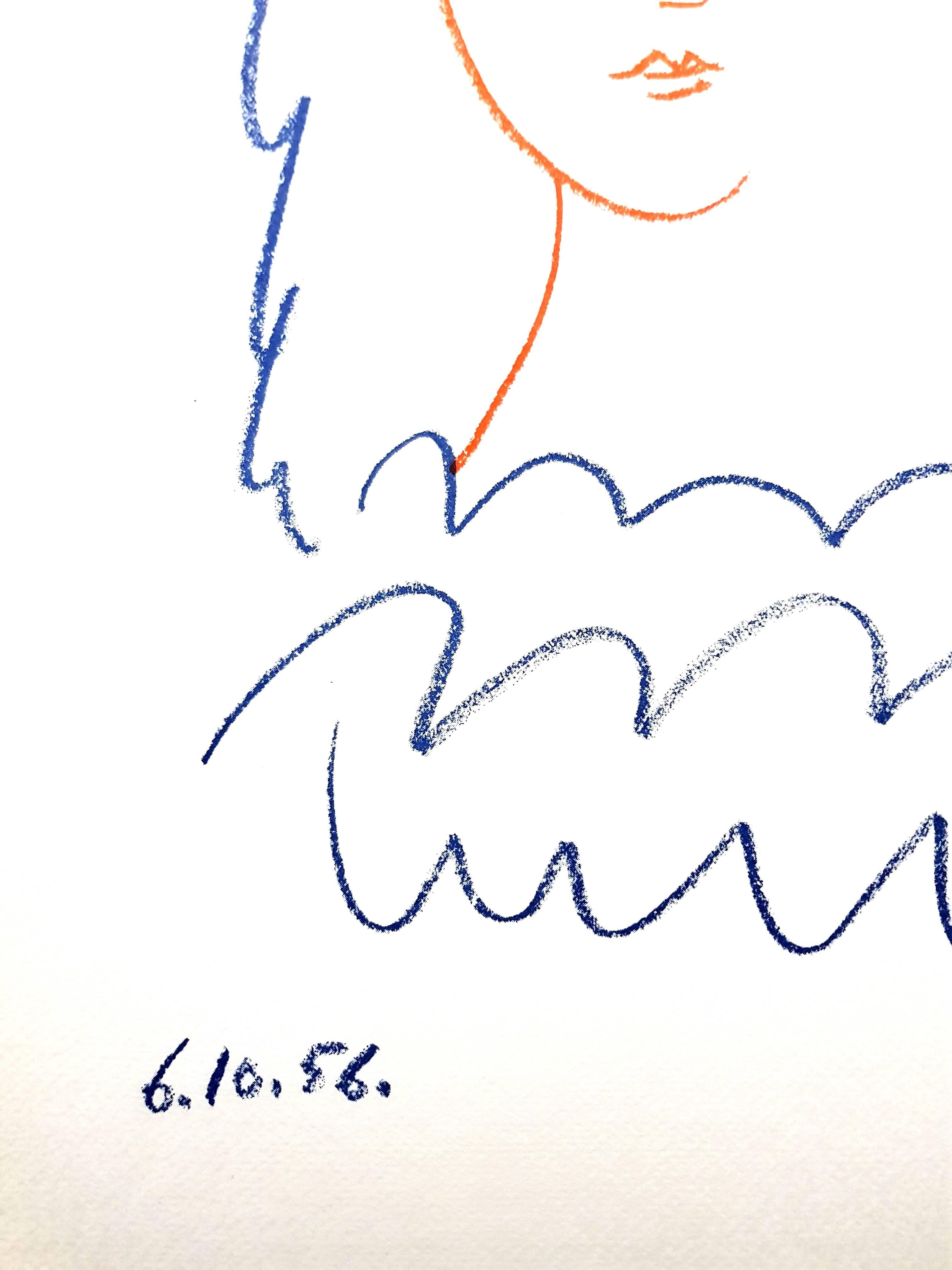 Nach Pablo Picasso – Frauen und Taube – Lithographie (Surrealismus), Print, von (after) Pablo Picasso