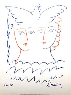 Vintage After Pablo Picasso - Women and Dove - Lithograph
