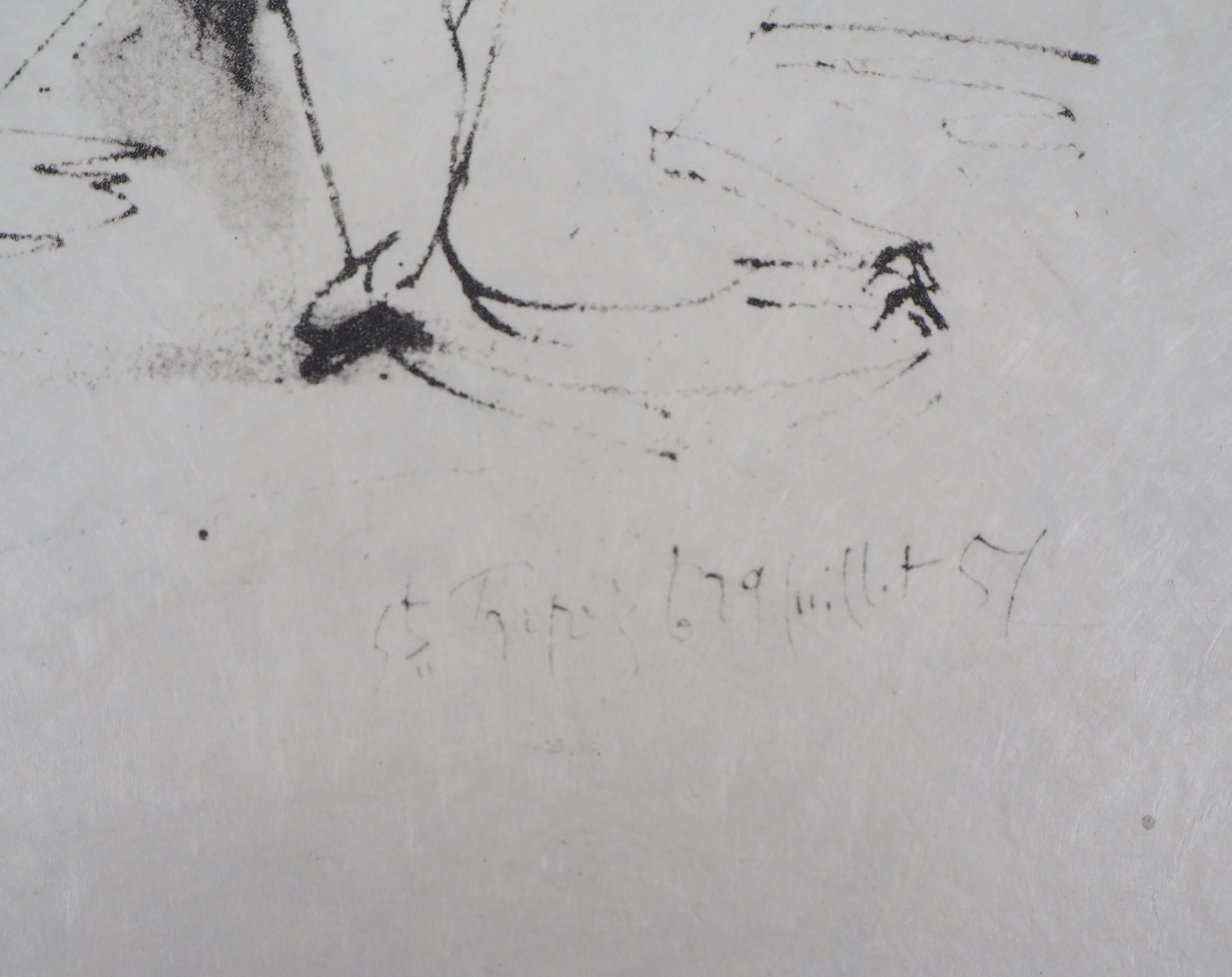 Ange offrant un cadeau - Lithographie - Print de (after) Pablo Picasso