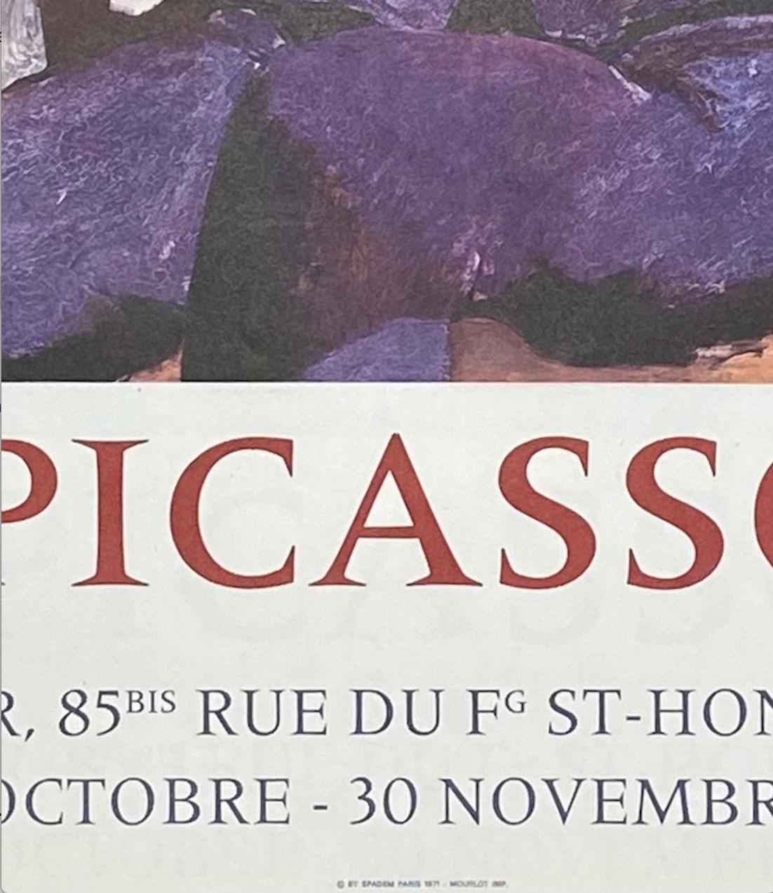 Arlequin au miroir 1923 litho offset on paper after Pablo Picasso  For Sale 1