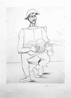 ARLEQUIN MOUSTACHU A LA GUITARE