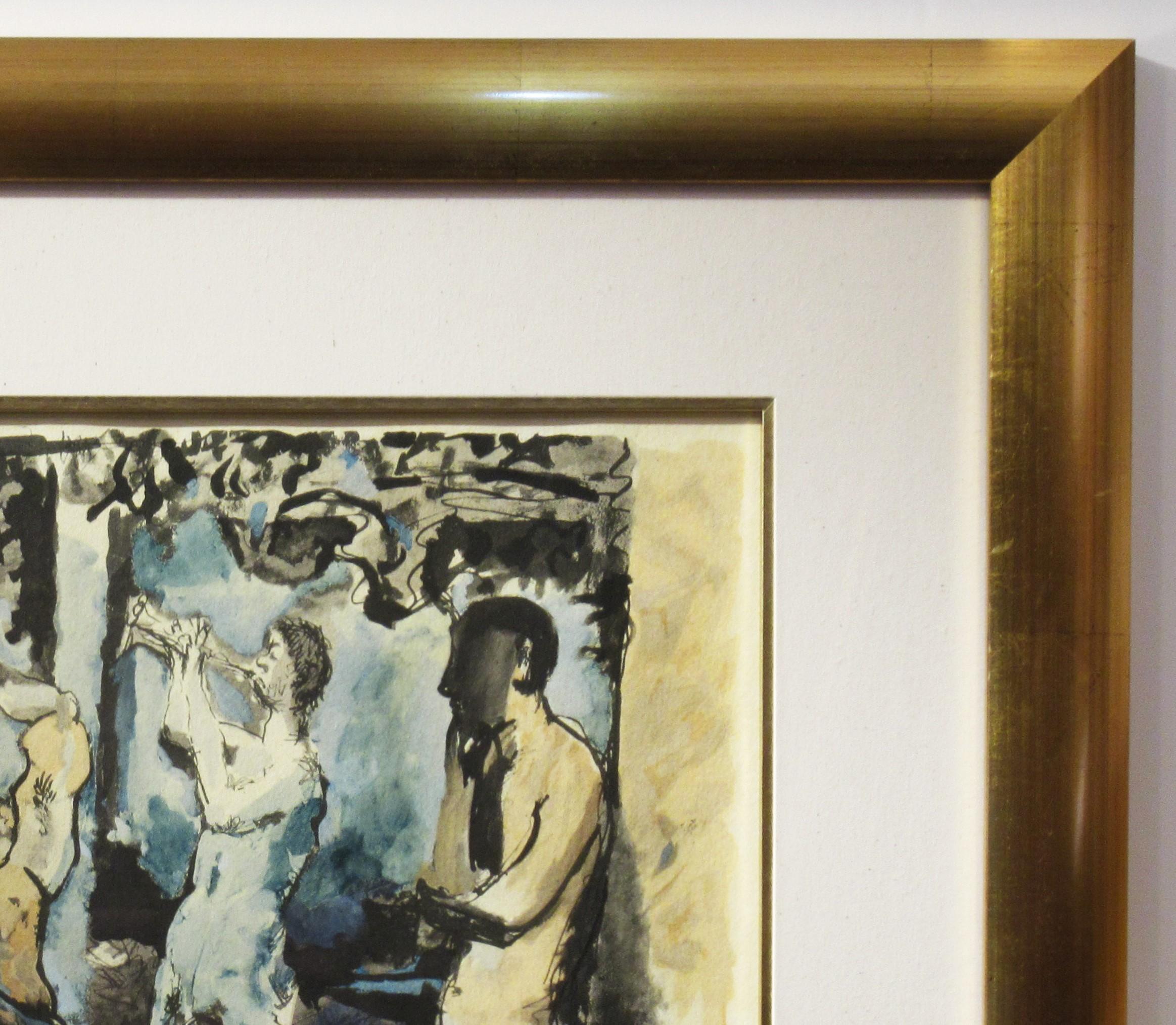 Bacchanale - Brown Figurative Print by Pablo Picasso