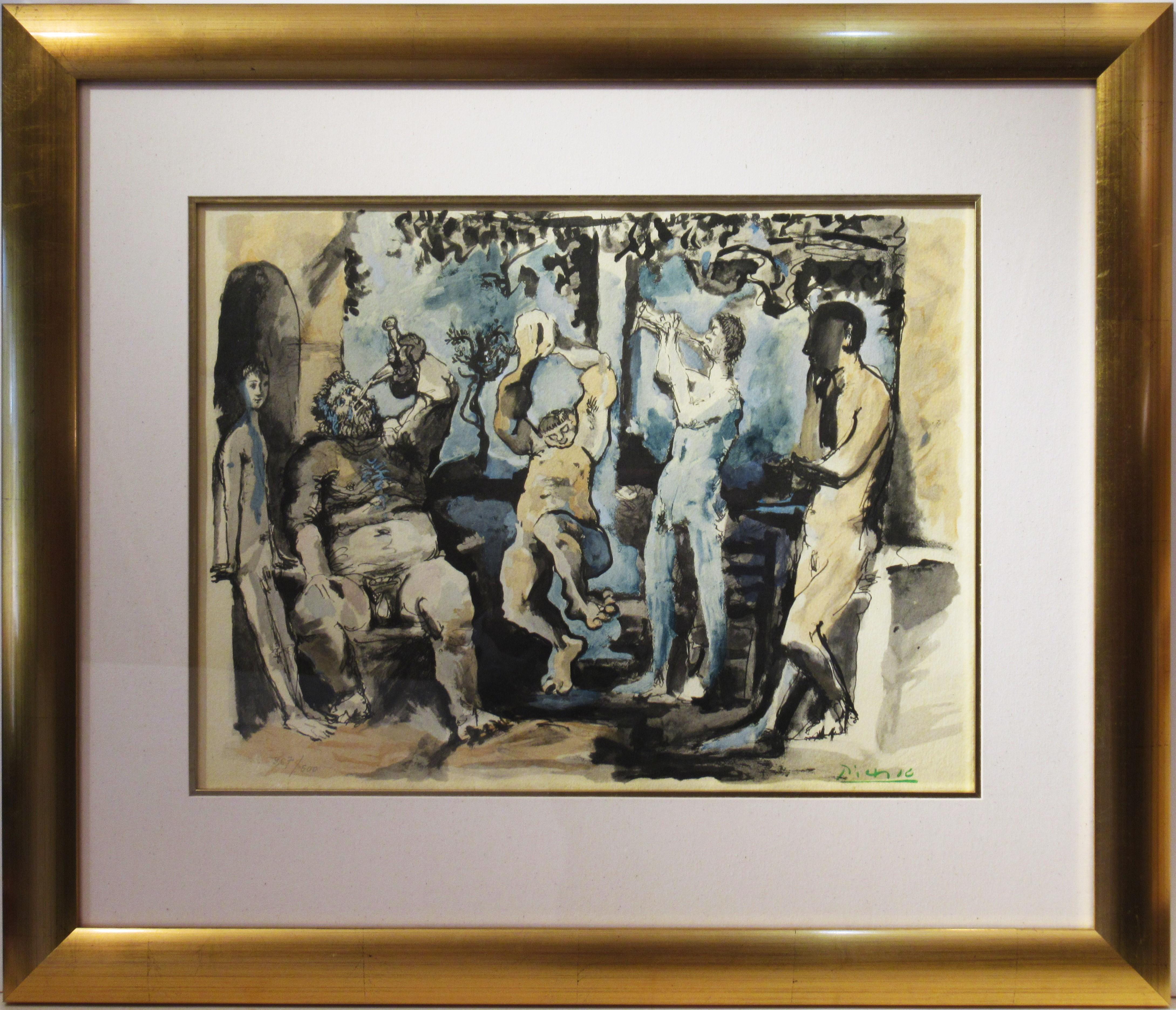 Pablo Picasso Figurative Print - Bacchanale