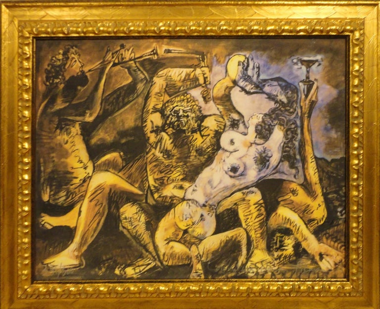 Bacchanale II-Framed Limited Edition Giclee on Canvas - Print by (after) Pablo Picasso