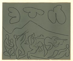Bacchanale - Linogravure originale d'après Pablo Picasso - 1962