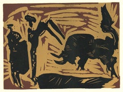 Banderilles   - Original Linocut After Pablo Picasso - 1962